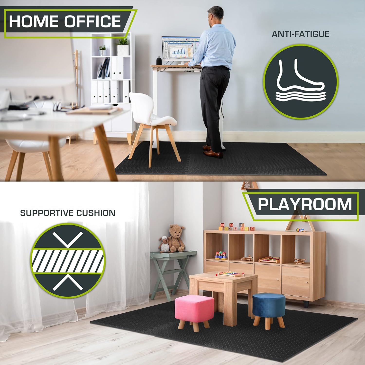 ProsourceFit Puzzle Exercise Mat for Home Gym