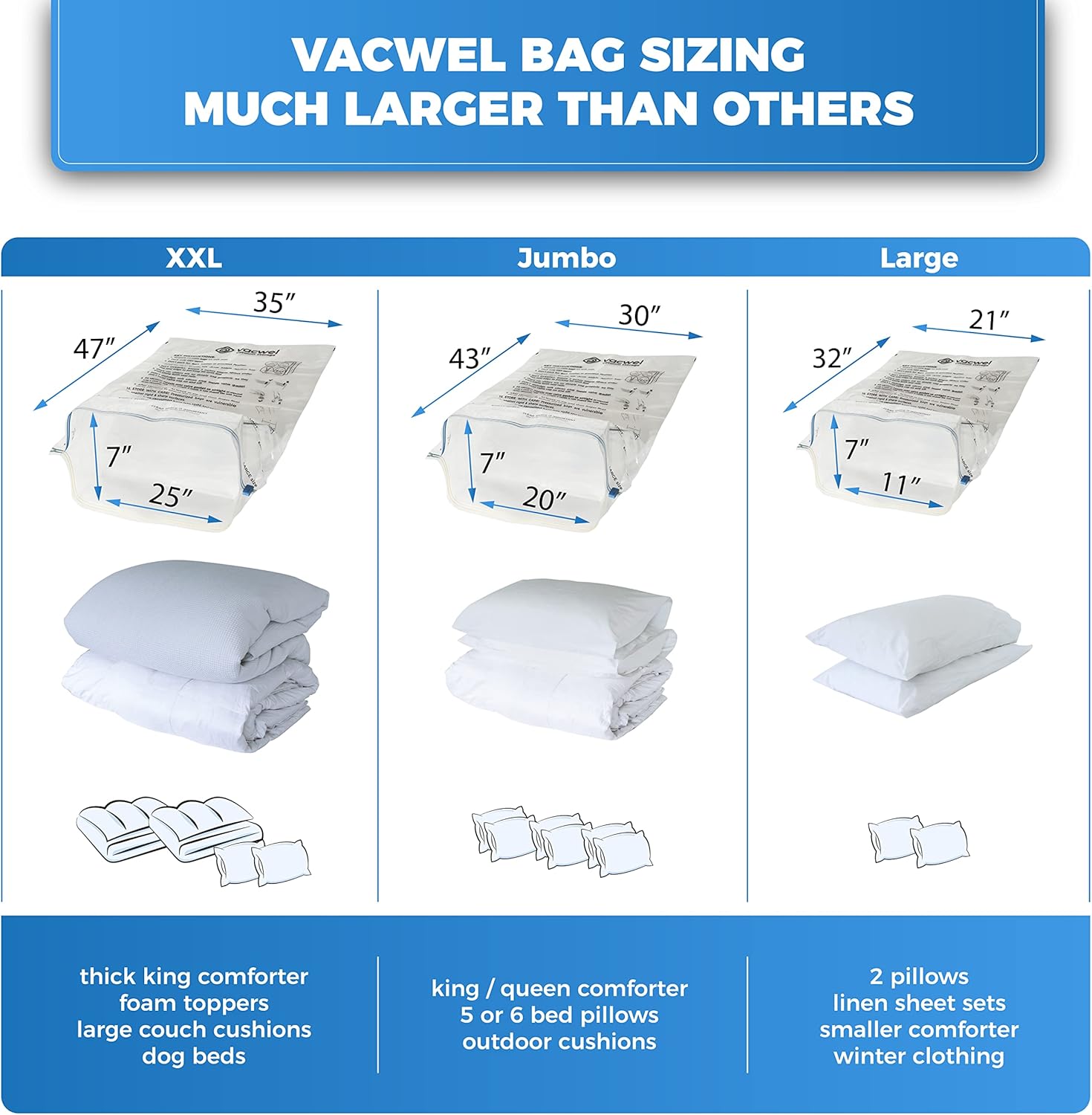 Vacuum Storage Bags for Bedding Storage
