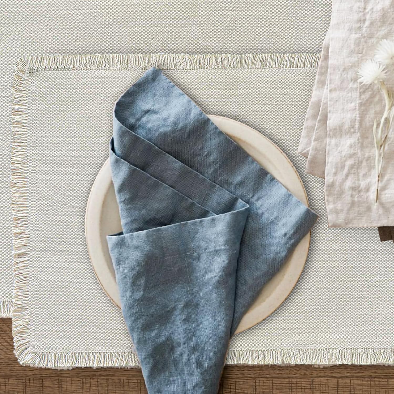 Cotton Placemats Linen Placemat Set of 6