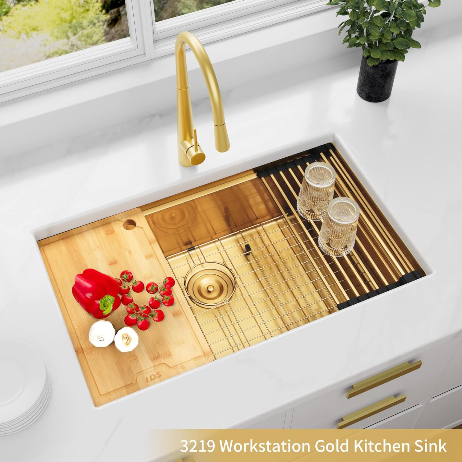 Modern Undermount Gold Sink for Kitchens