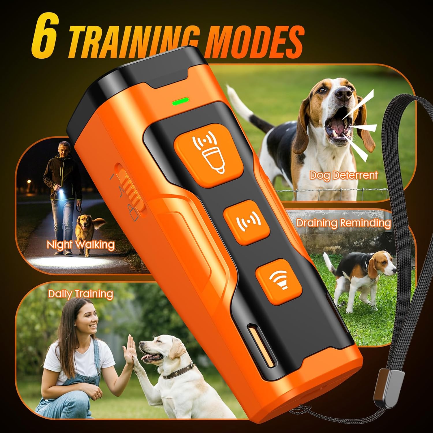 Ultrasonic Dog Bark Deterrent – 6 Training Modes