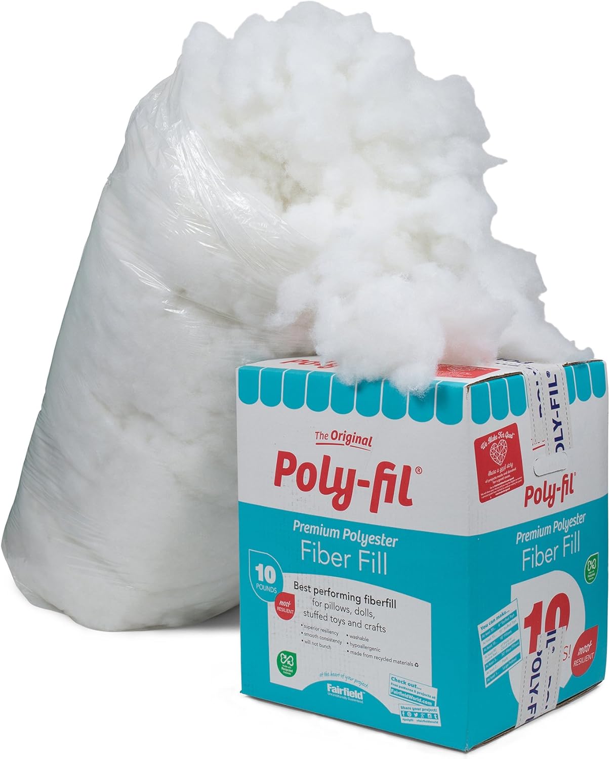 Fairfield Poly-Fil Premium Fiber Fill Pillow & Toy Stuffing