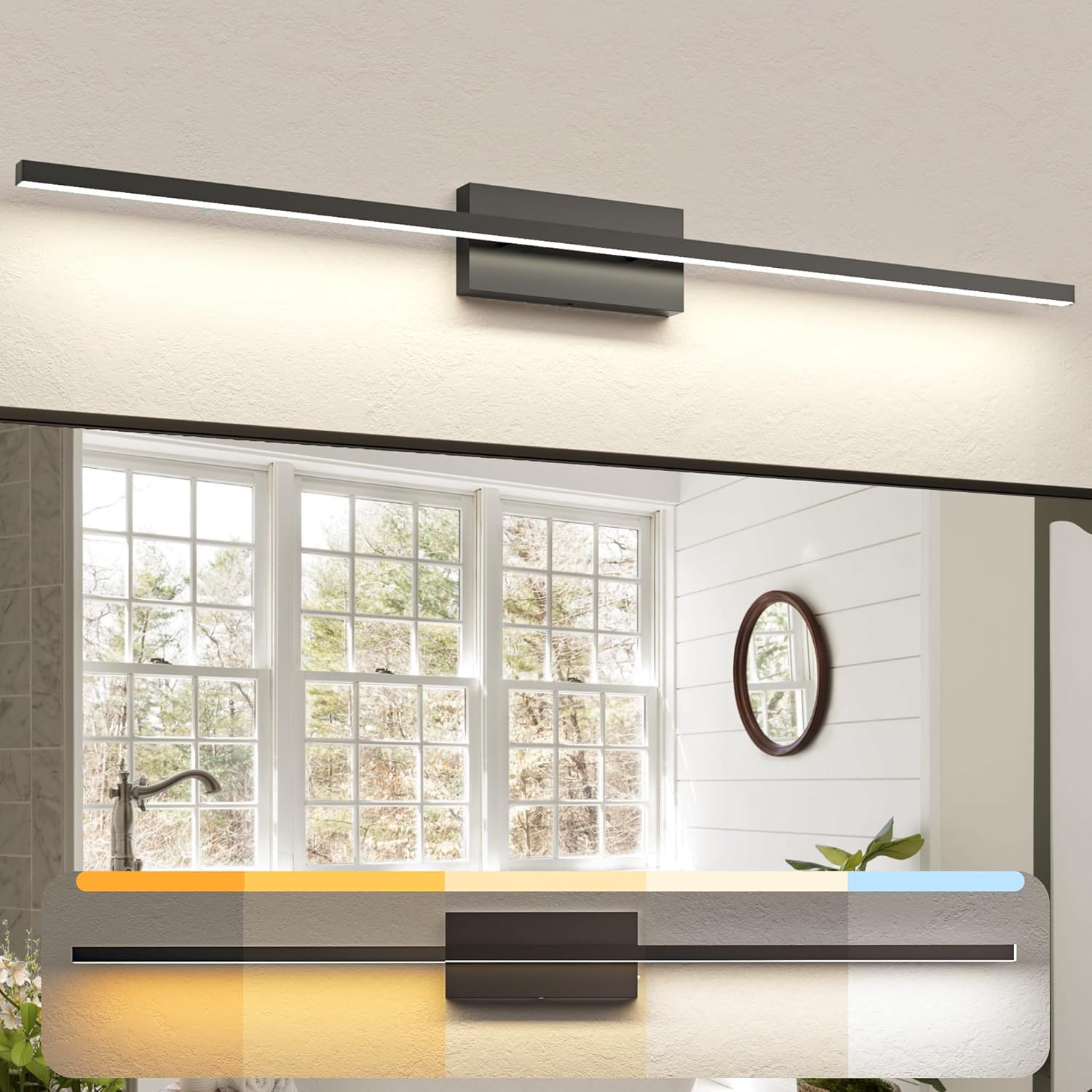 NIORSUN Black Bathroom Vanity Light