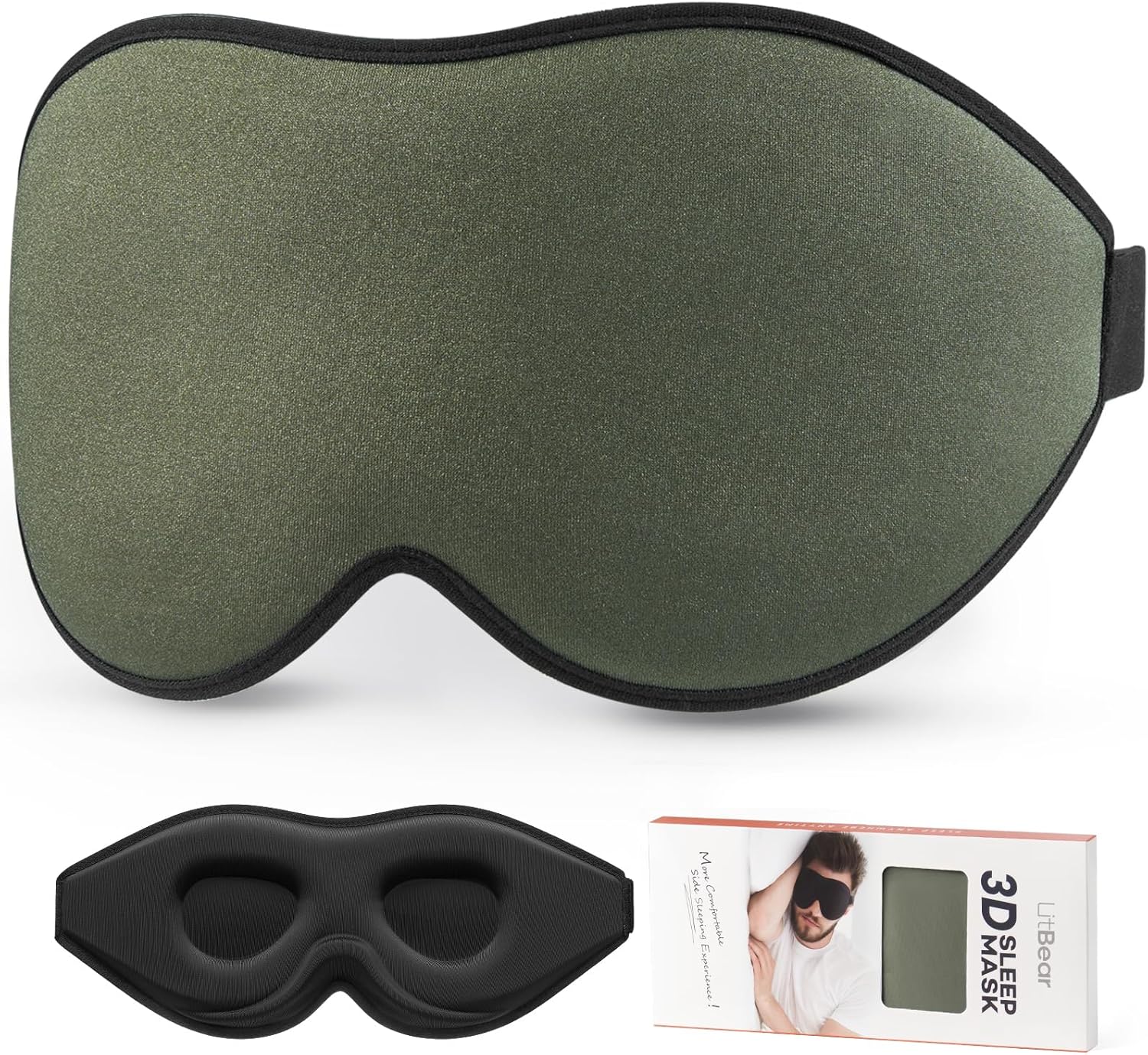 LitBear 3D Sleep Mask for Side Sleepers