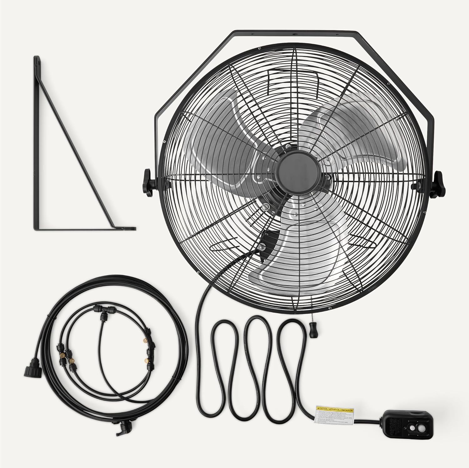 18" Outdoor Misting Fan Wall-Mounted Industrial Fan