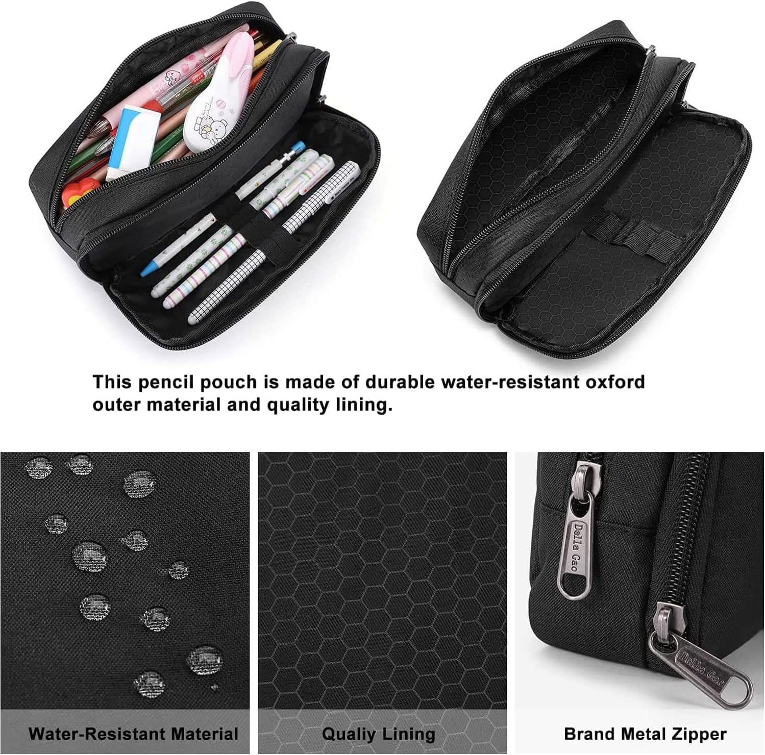 Della Gao Large Pencil Case Multifunctional Stationery