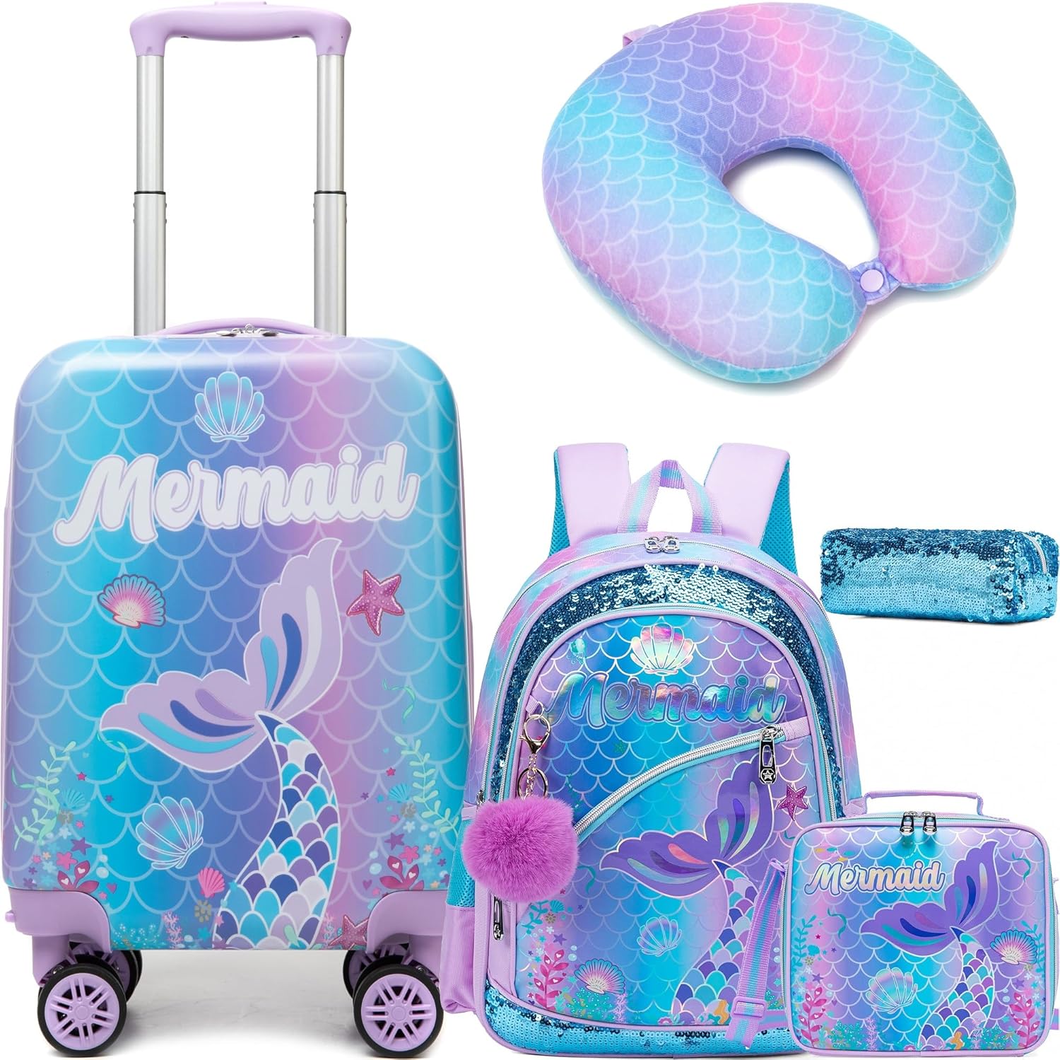 Kid’s Luggage Set 5 Piece Suitcase Set