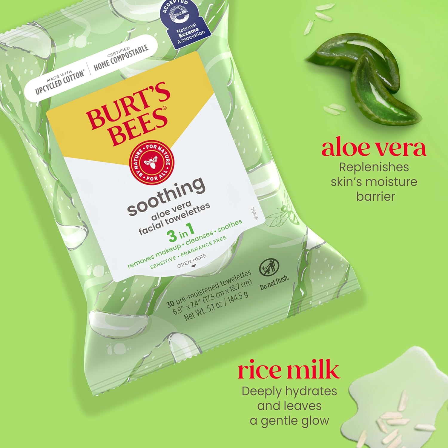 Burt's Bees Aloe Vera Face Wipes Makeup Remover