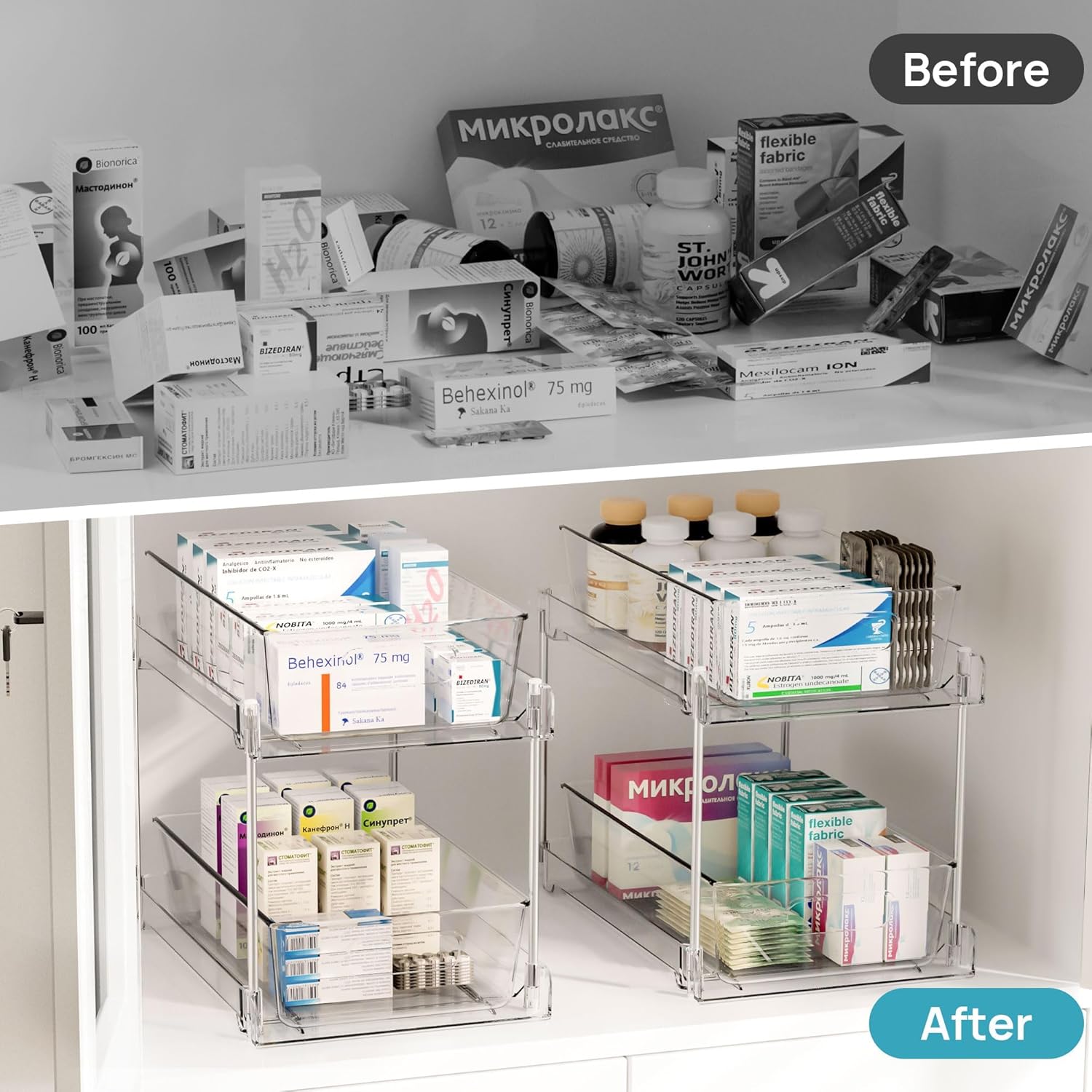 Vtopmart Bathroom & Kitchen Under Sink Organizer