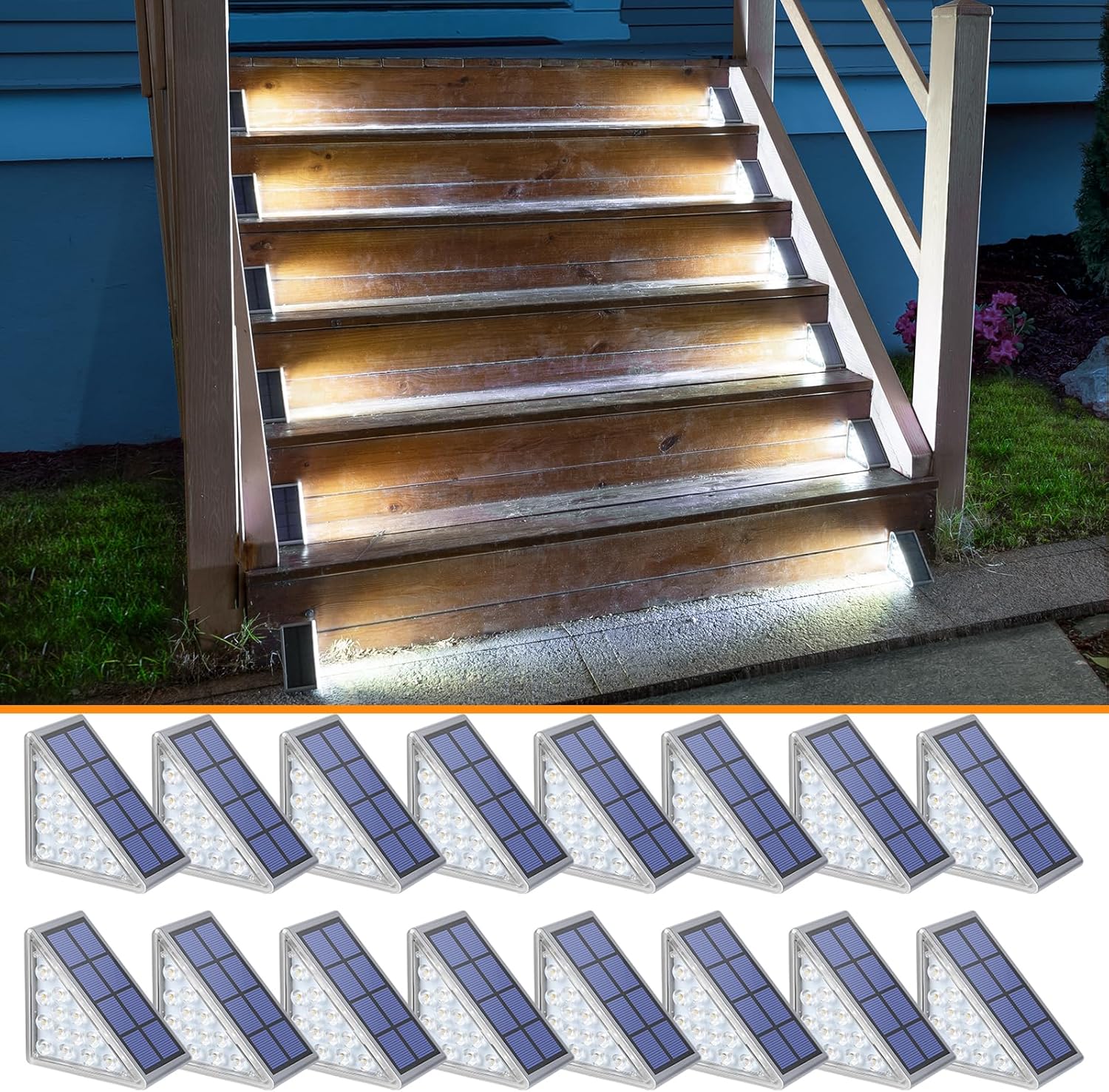 NIORSUN Solar Step Lights for Outside