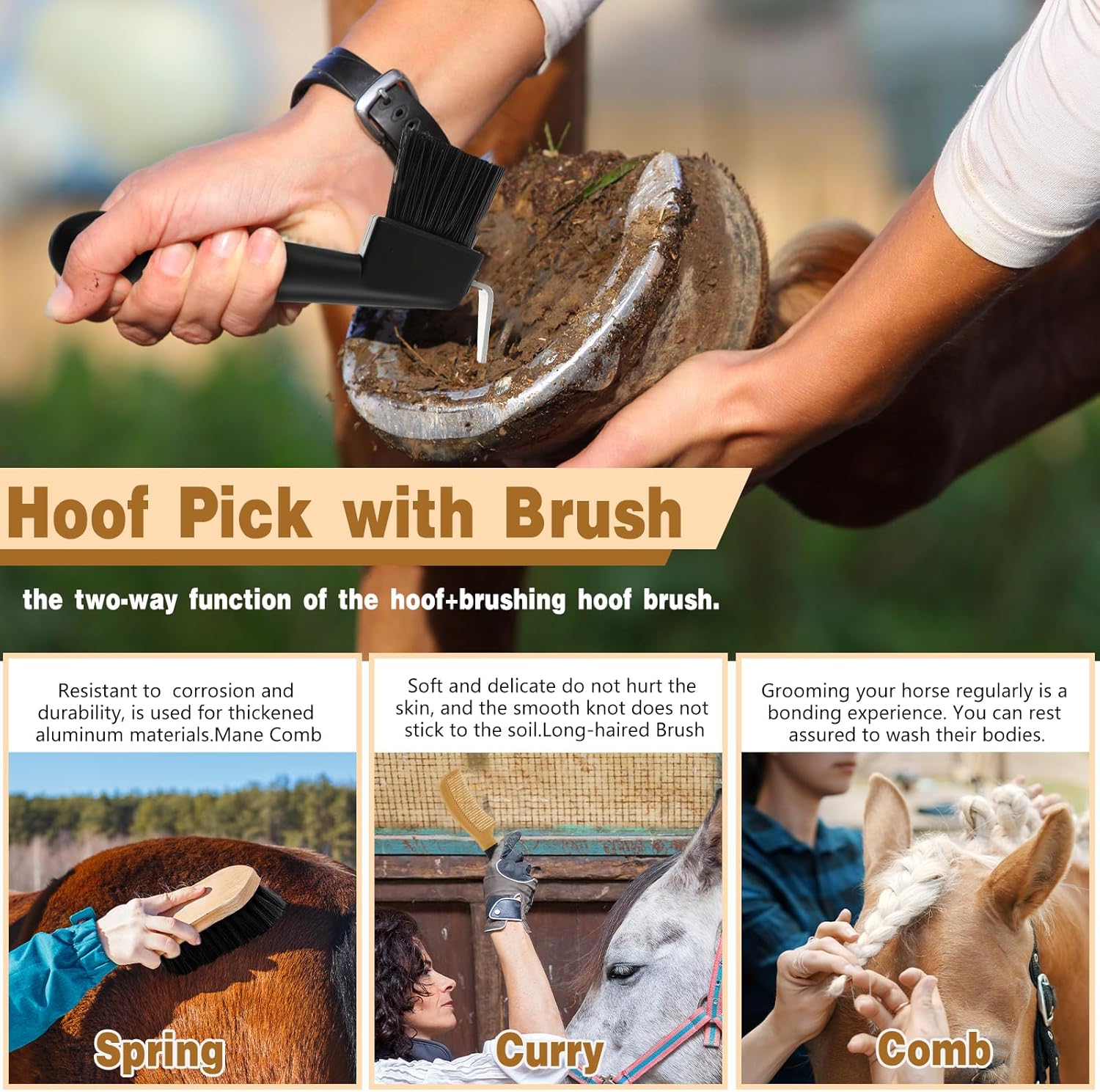 Abbylike Horse Grooming Kit Racing Festival