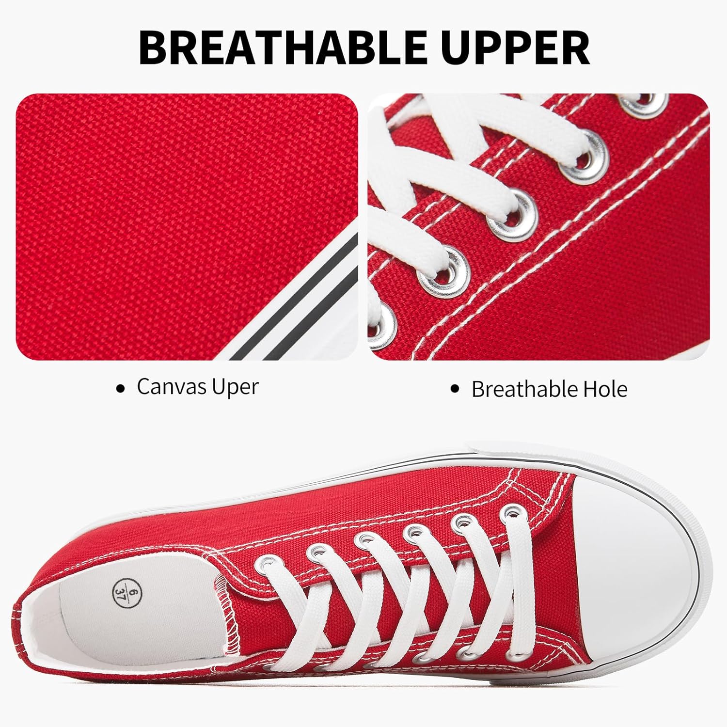 SERNIAL Womens White Platform Sneakers for Women