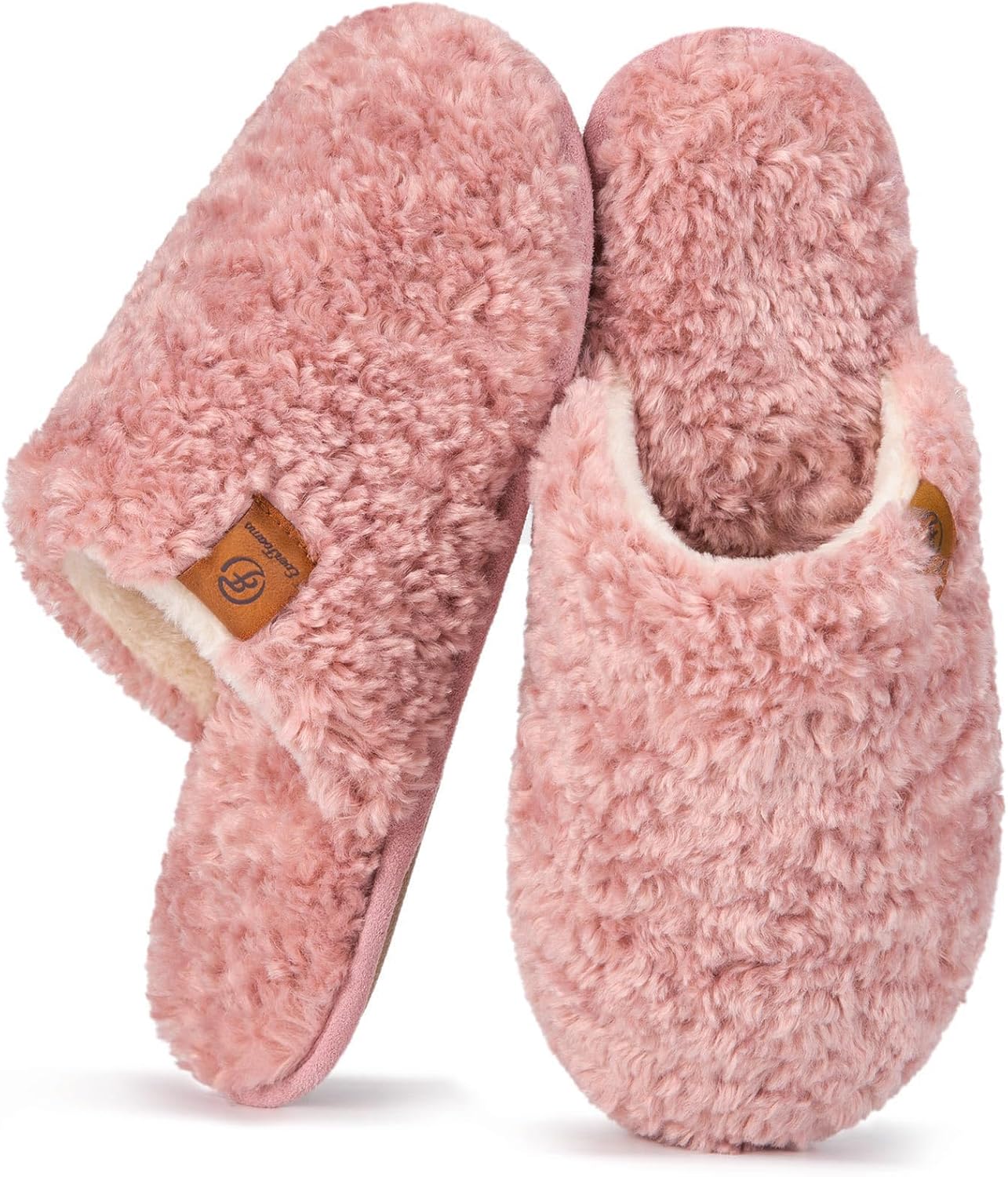 EverFoams Women's Fuzzy Slip-on Slippers