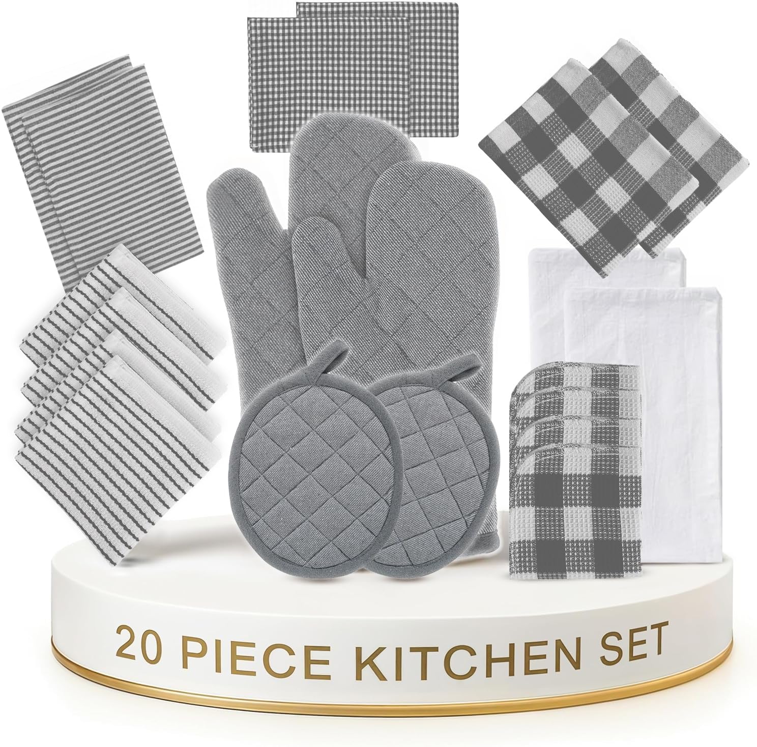 LANE LINEN Kitchen Towels and Dishcloths Sets