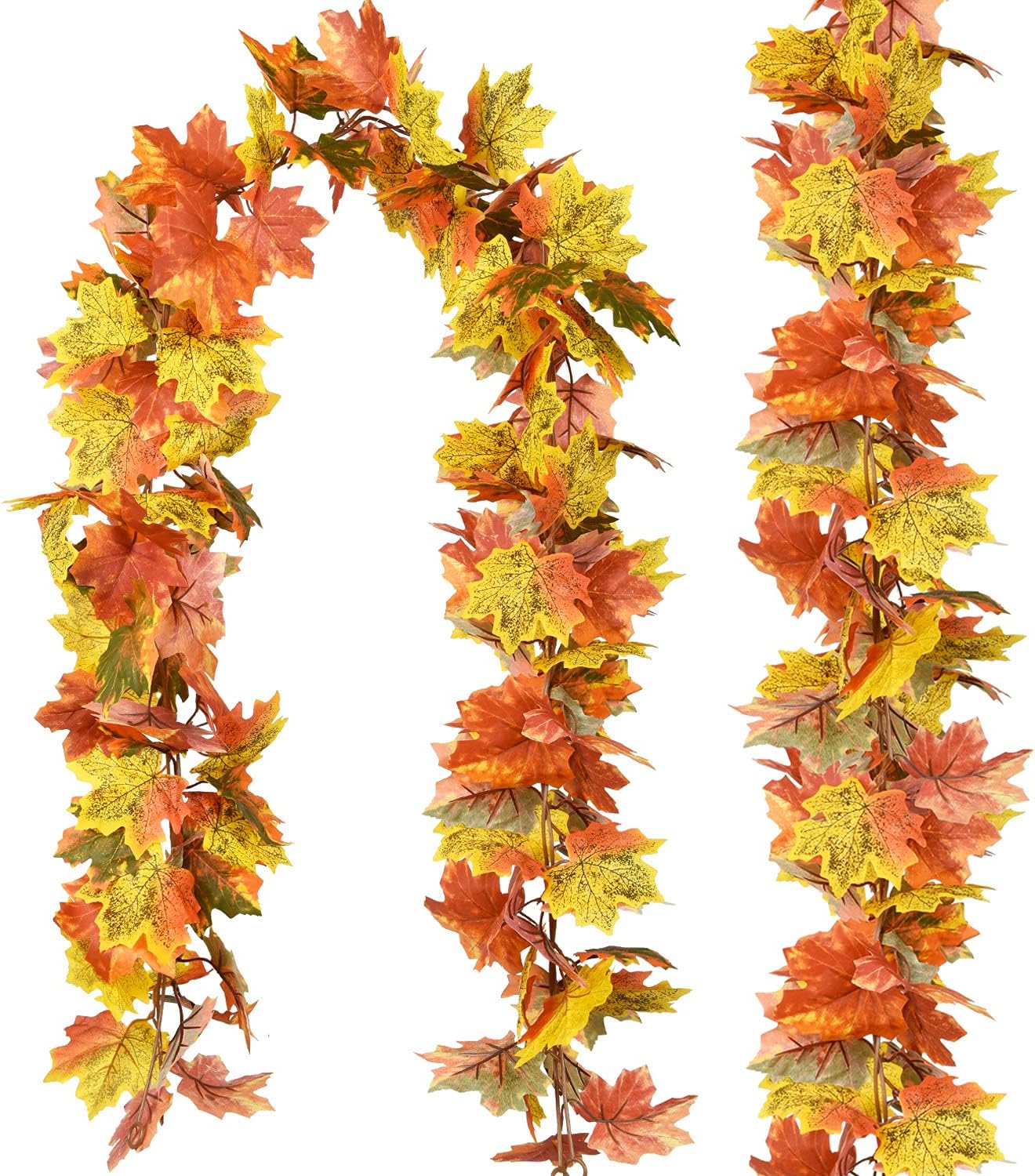 DearHouse 2 Pack Fall Garland Maple Leaf