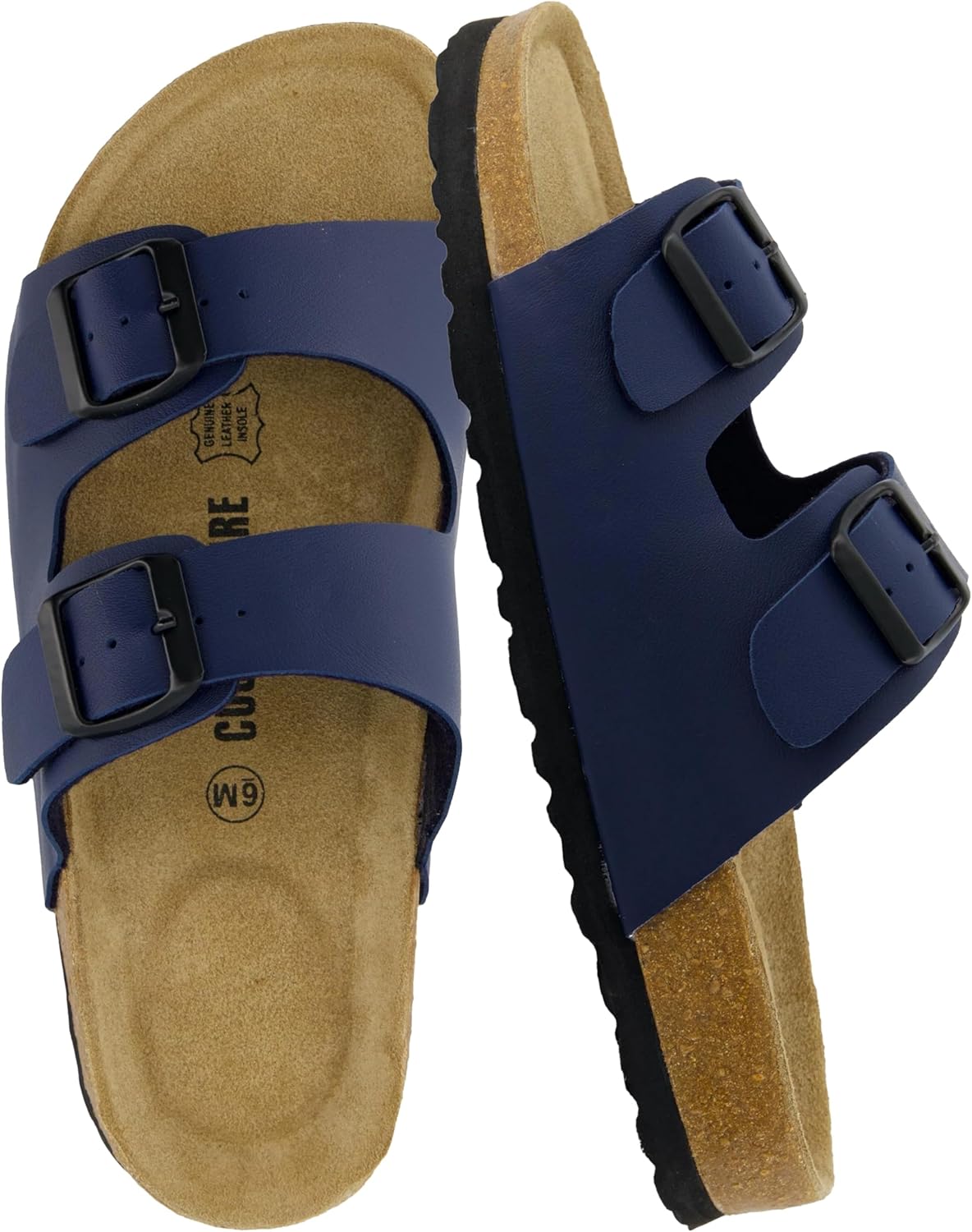 CUSHIONAIRE Women's Cork Footbed Sandals