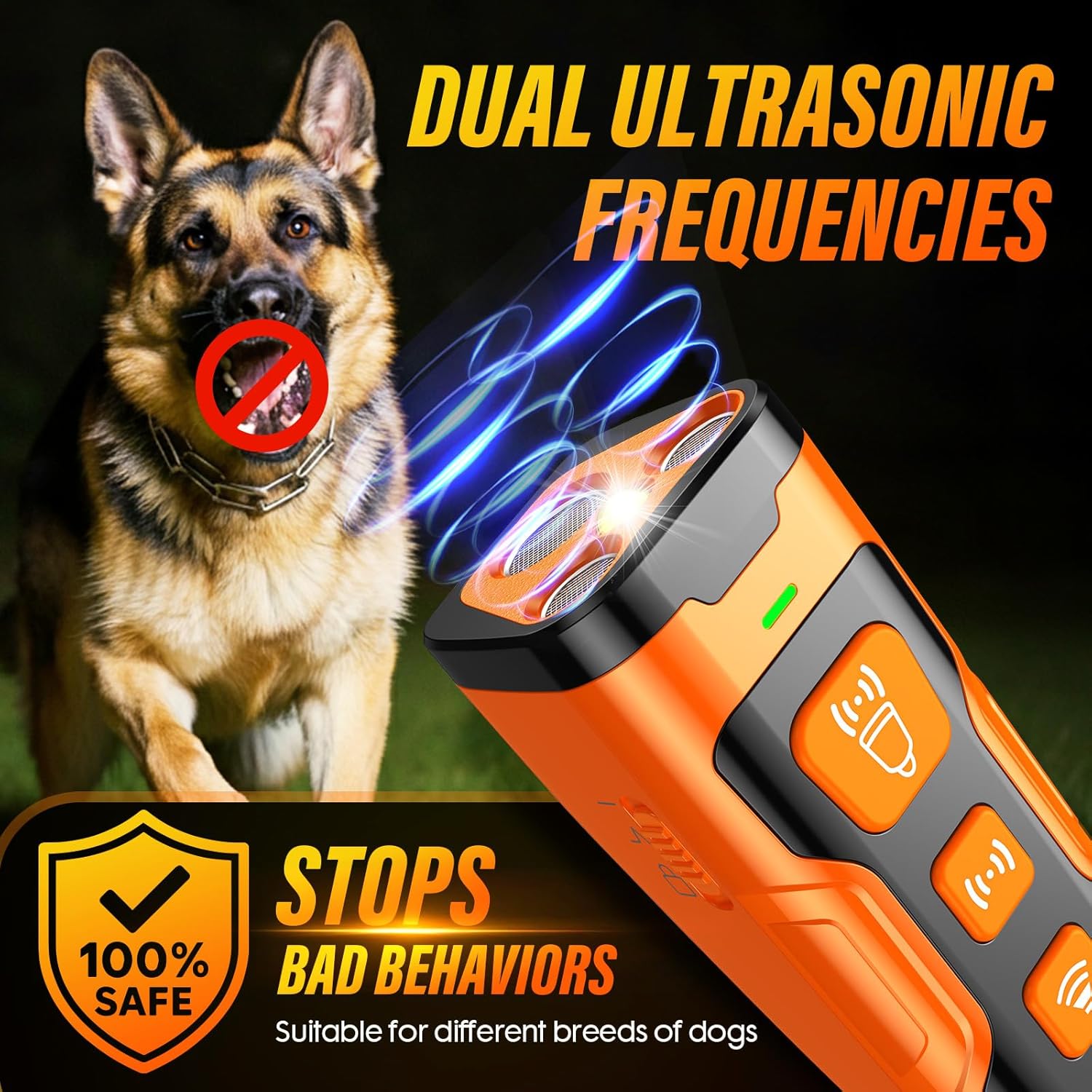 Ultrasonic Dog Bark Deterrent – 6 Training Modes