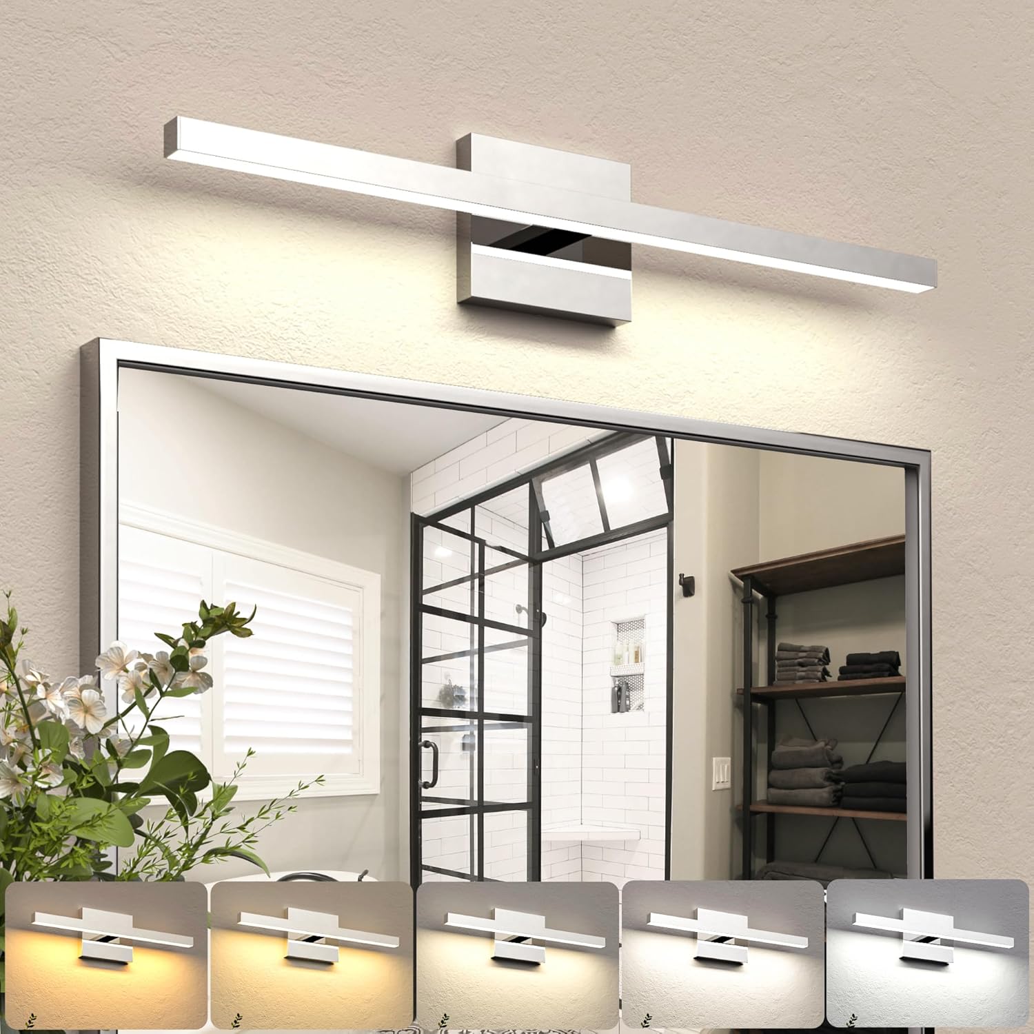 NIORSUN Black Bathroom Vanity Light