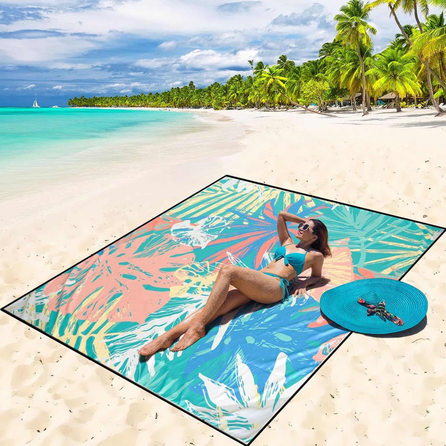 Beach Blanket Waterproof Sandproof Beach Mat