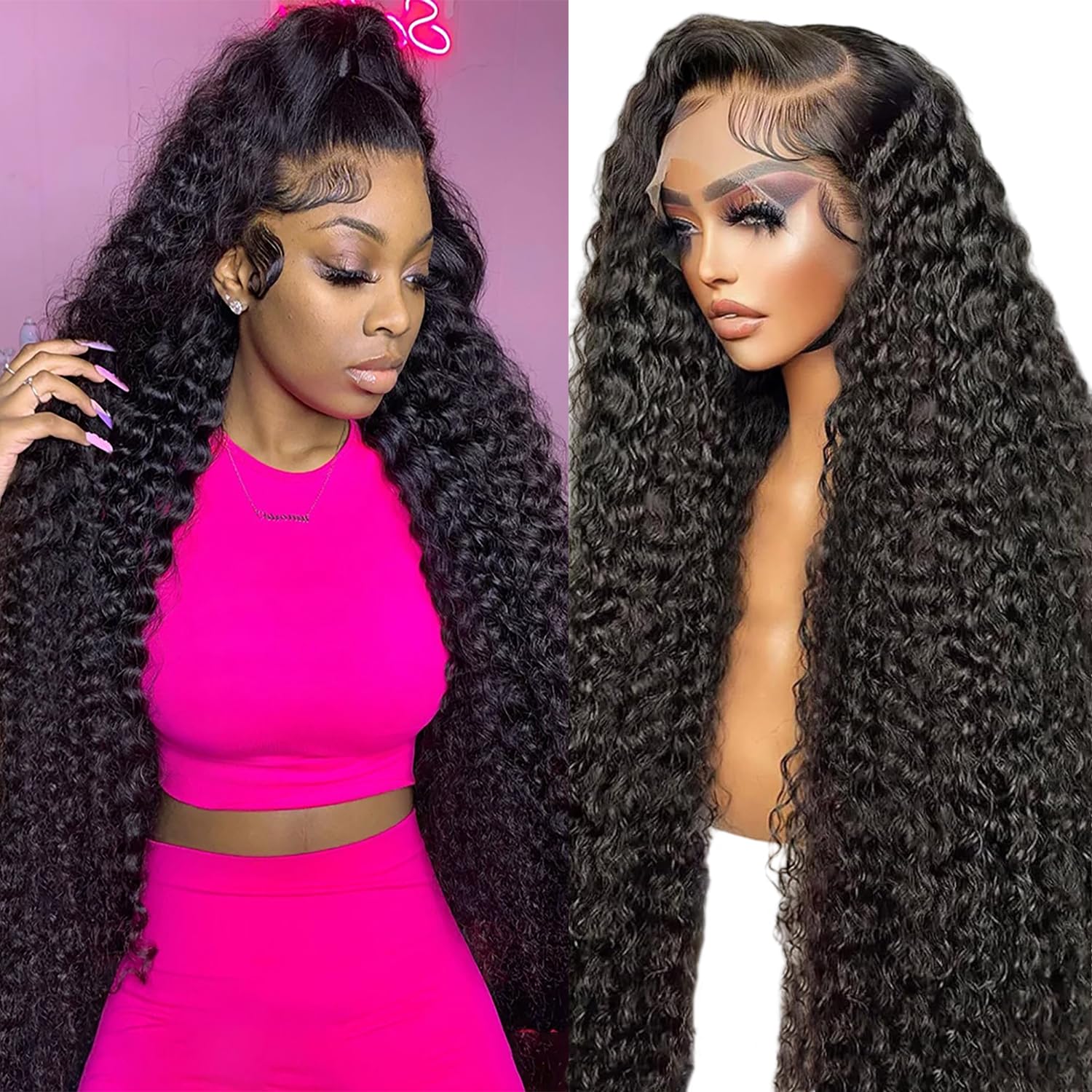 JTMMP 26" Deep Wave Lace Front Wig