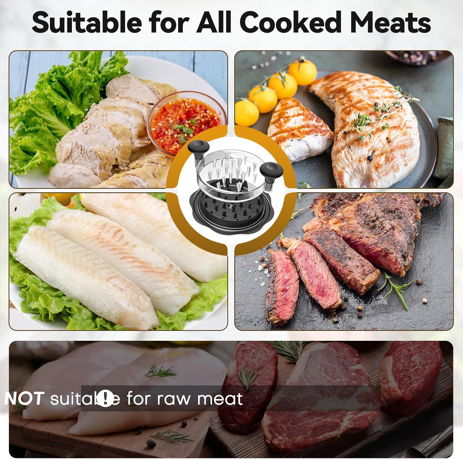 Kitchen Chicken Shredder with Anti-Slip Base