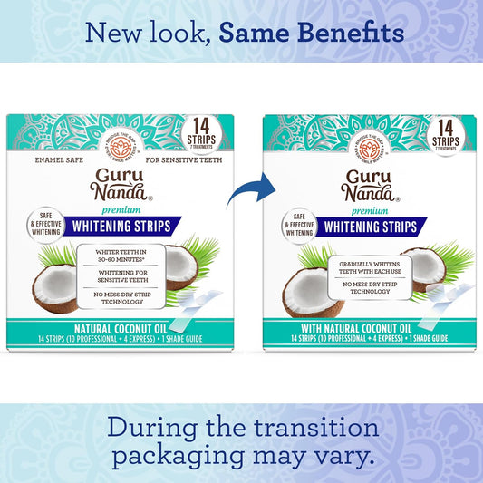 GuruNanda Teeth Whitening Strips with Non-Slip