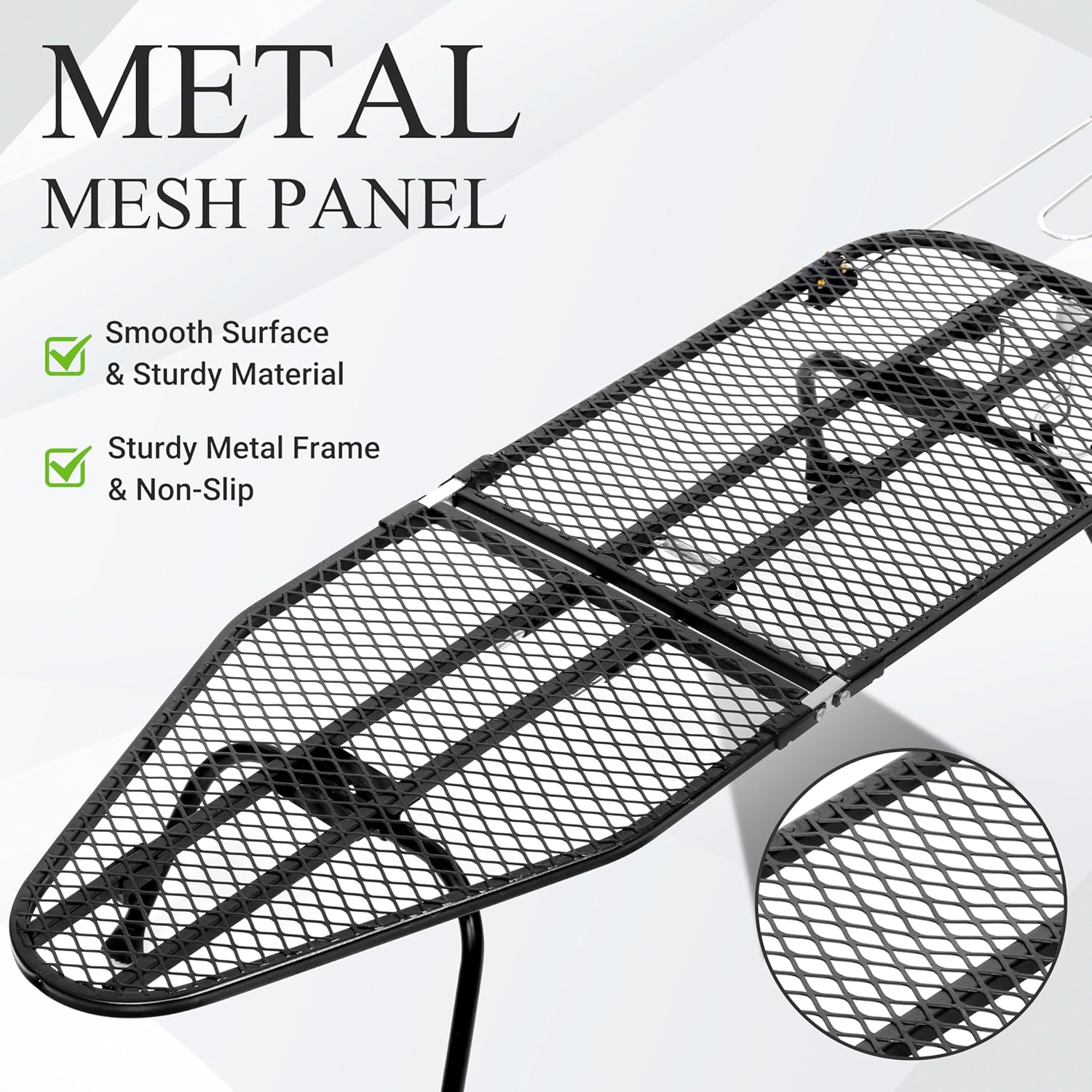 Metal Mesh Panel Tabletop Ironing Board