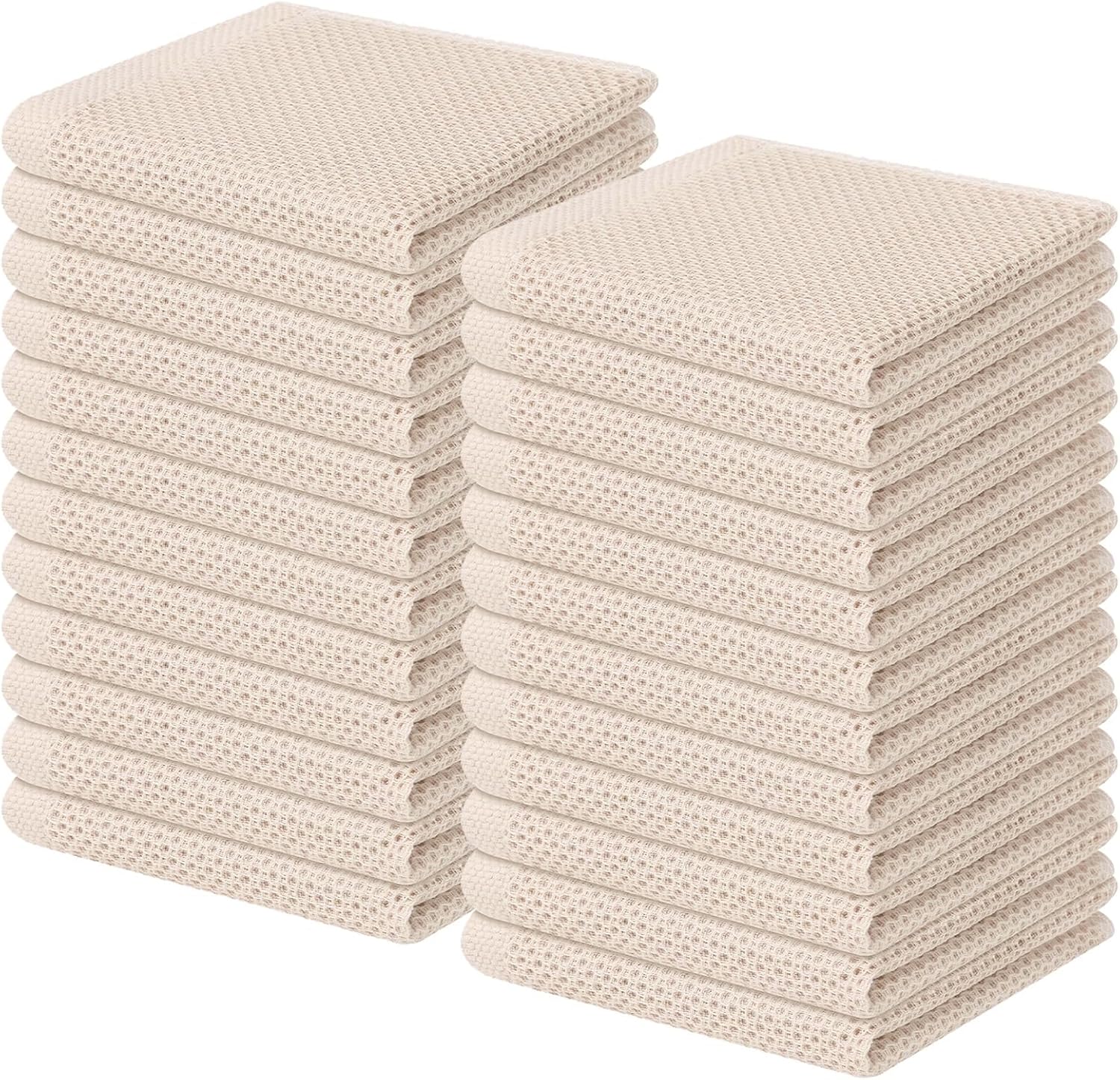 Homaxy 100% Cotton Waffle Dish Cloths
