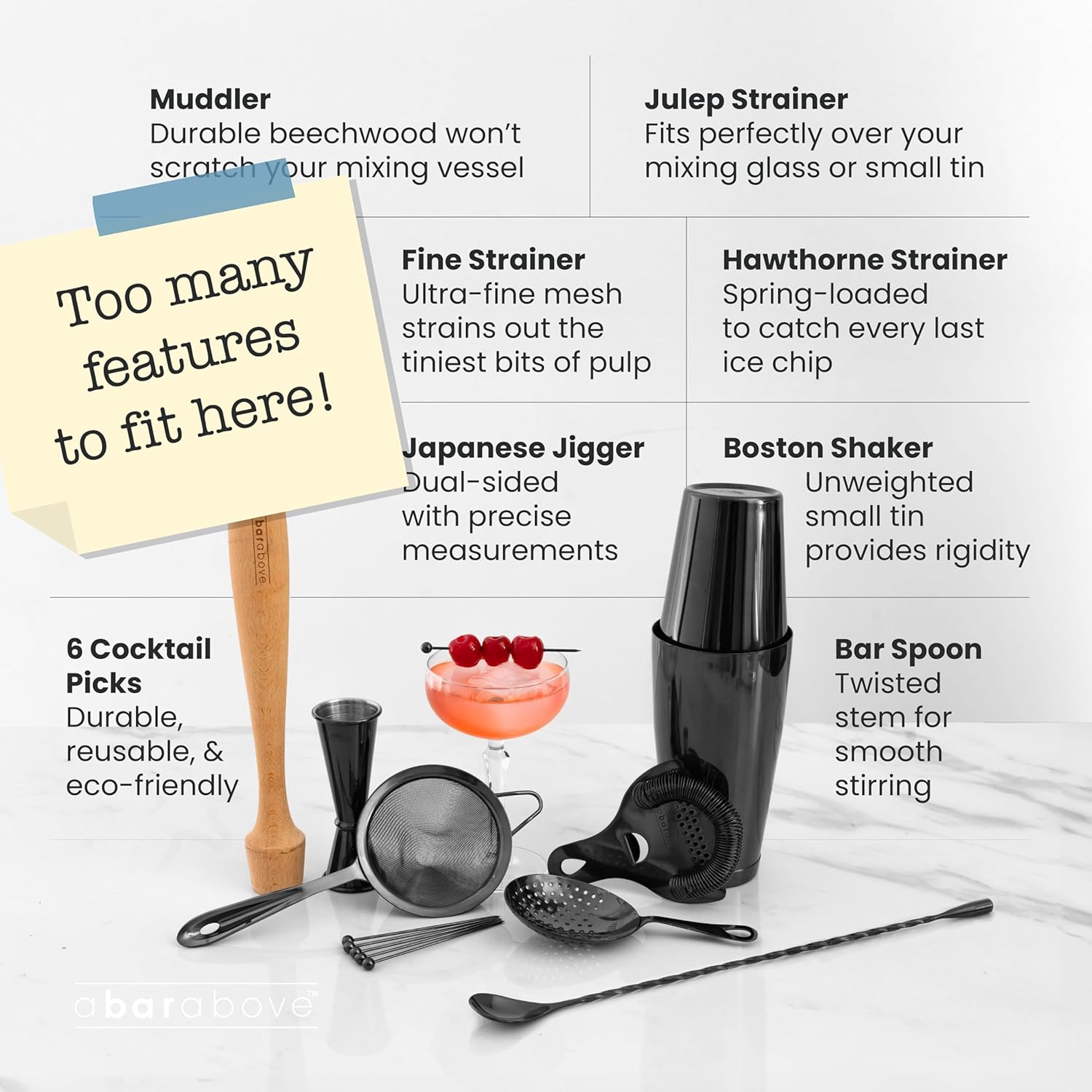 A Bar Above Stainless Steel Bartender Kit