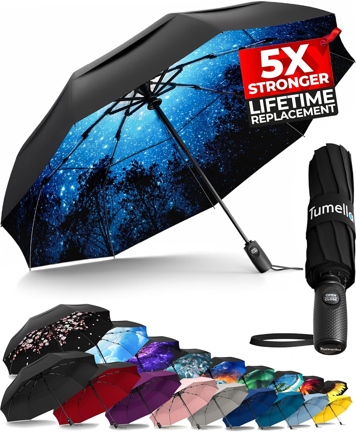 TUMELLA Windproof Travel Umbrella