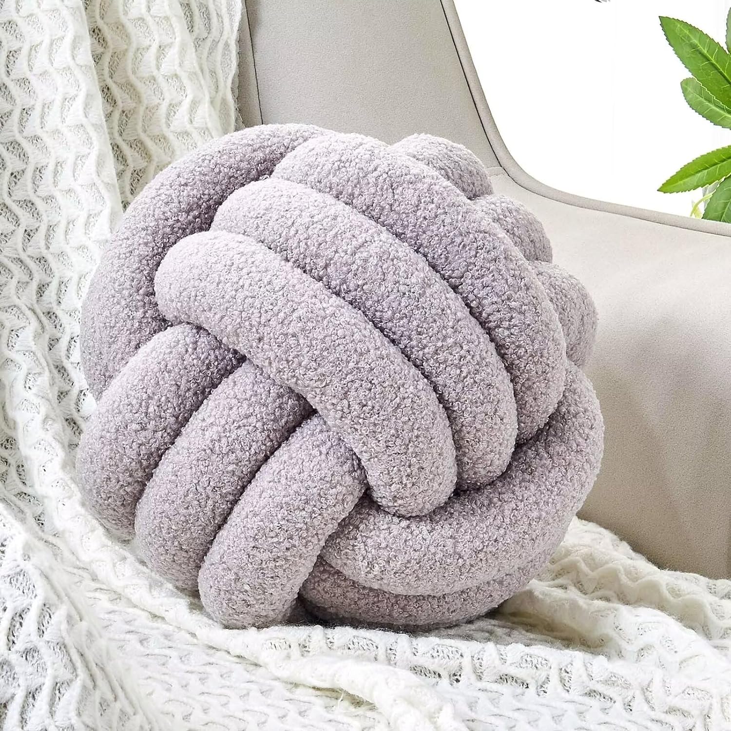 Uvvyui Knot Pillow Ball Soft Home Decorative