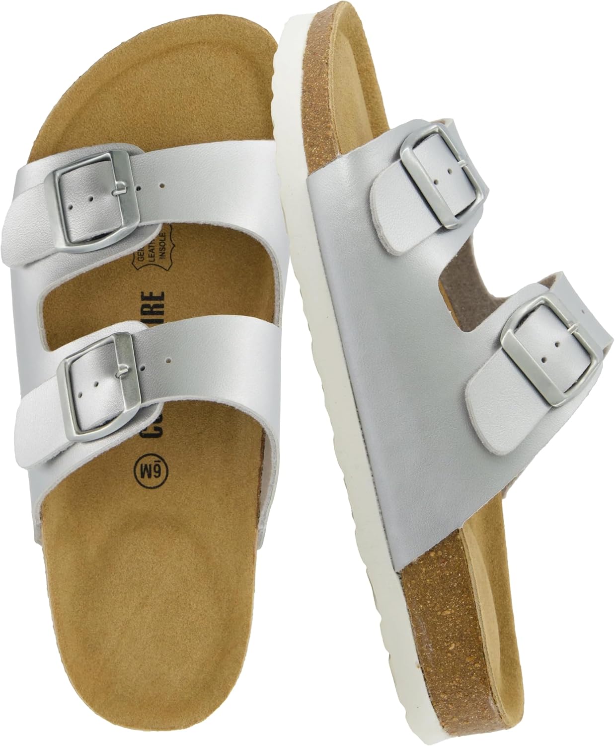 CUSHIONAIRE Women's Cork Footbed Sandals