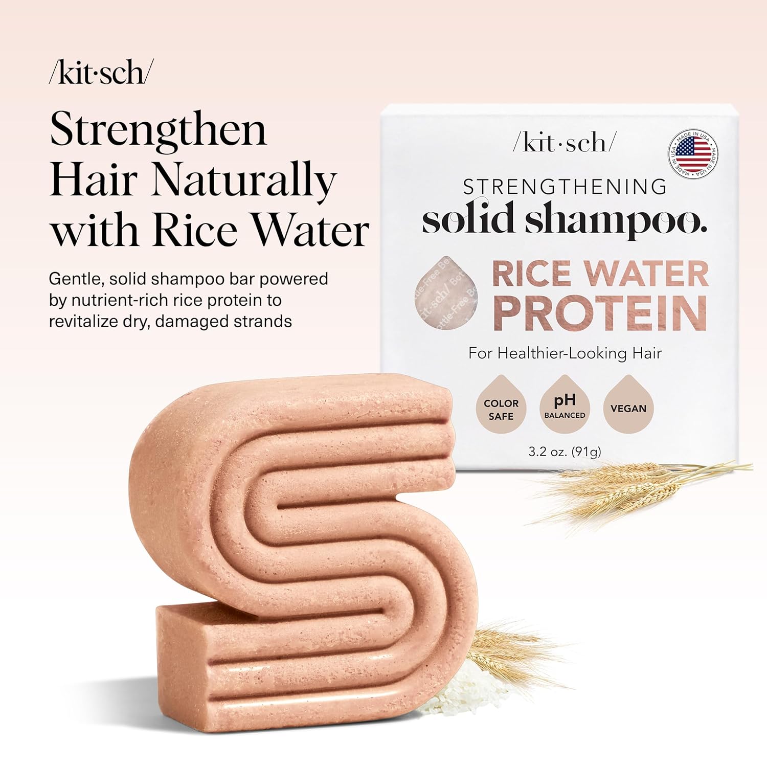 Kitsch Rice Water Shampoo Bar Hair Growth Soap