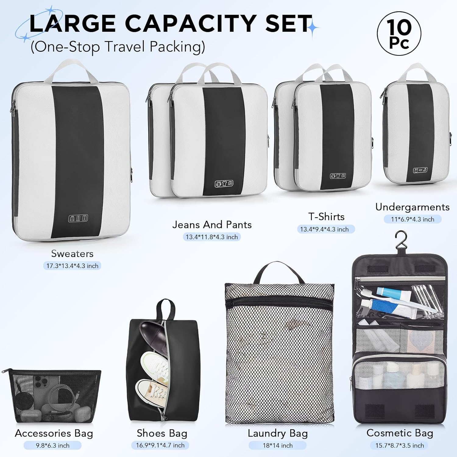 OlarHike 10 Compression Packing Cubes