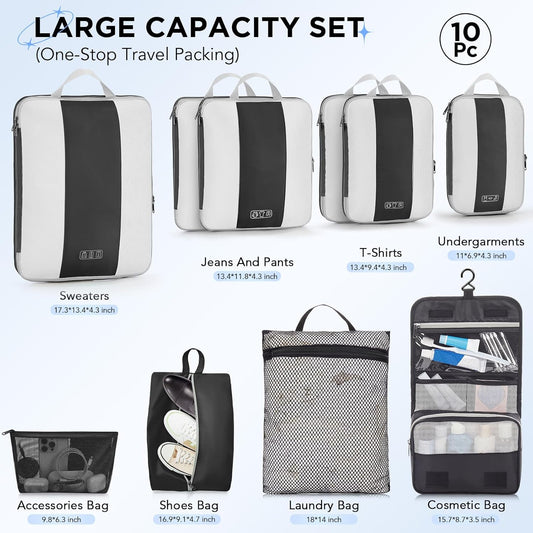 OlarHike 10 Compression Packing Cubes