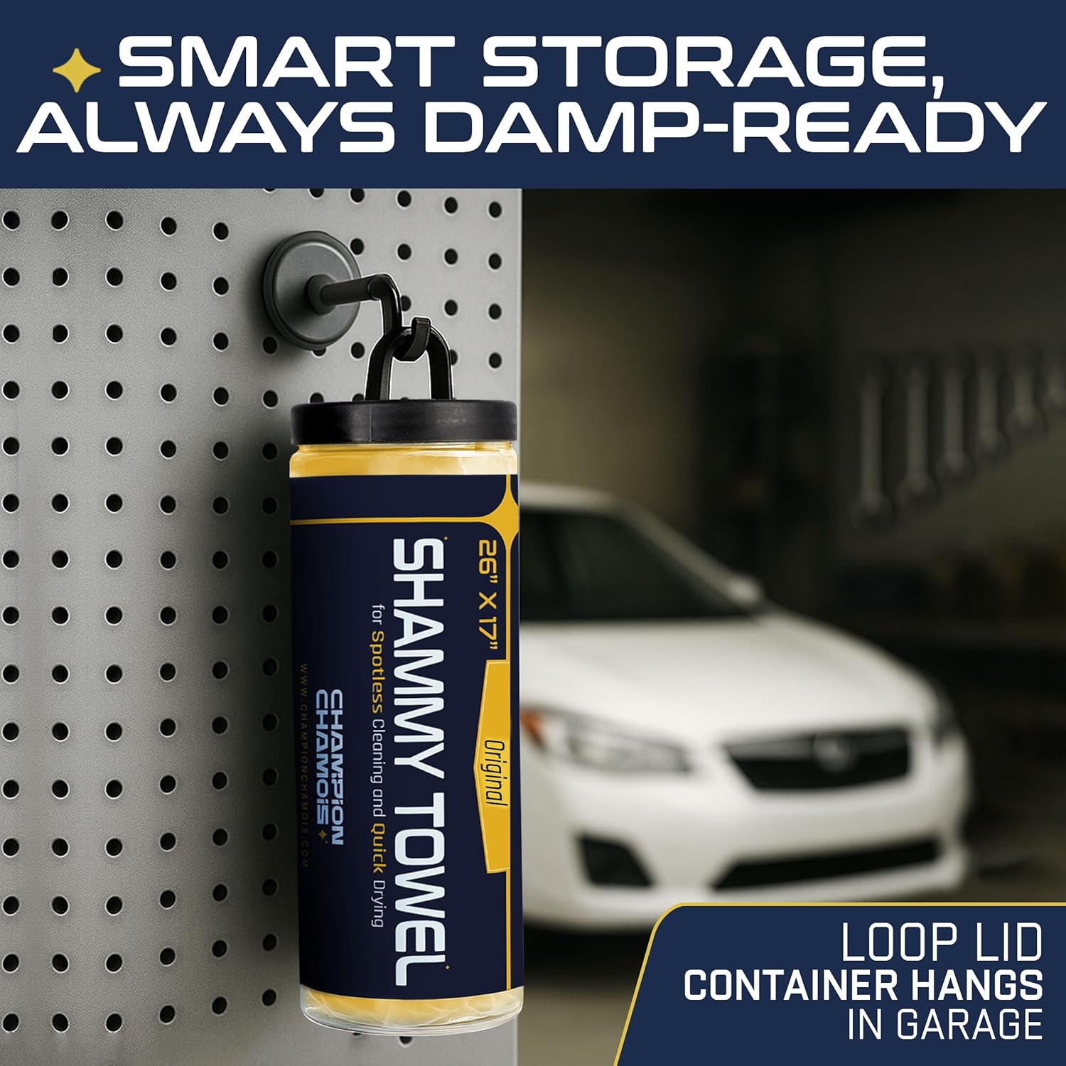 Synthetic Leather Chamois with Hanging Storage