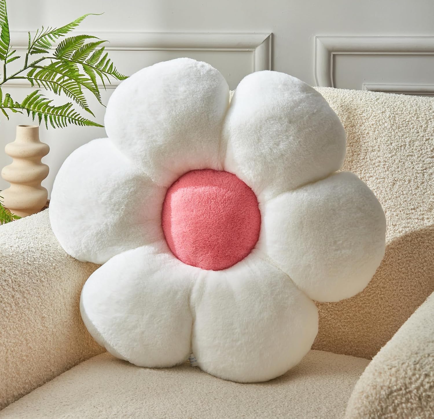 Pink Flower Pillow Flower Shaped