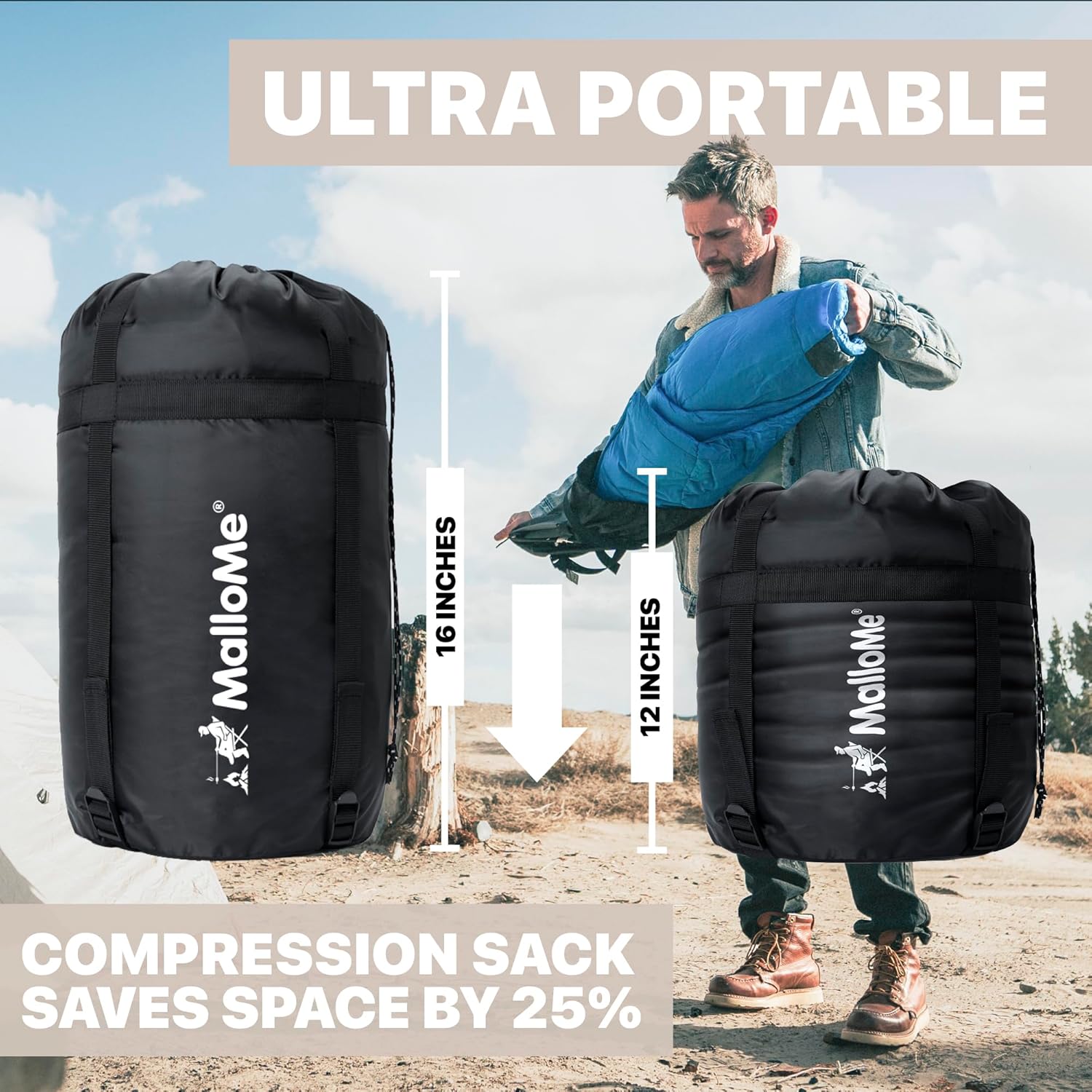 MalloMe Sleeping Bag – Lightweight Cold & Warm Camping