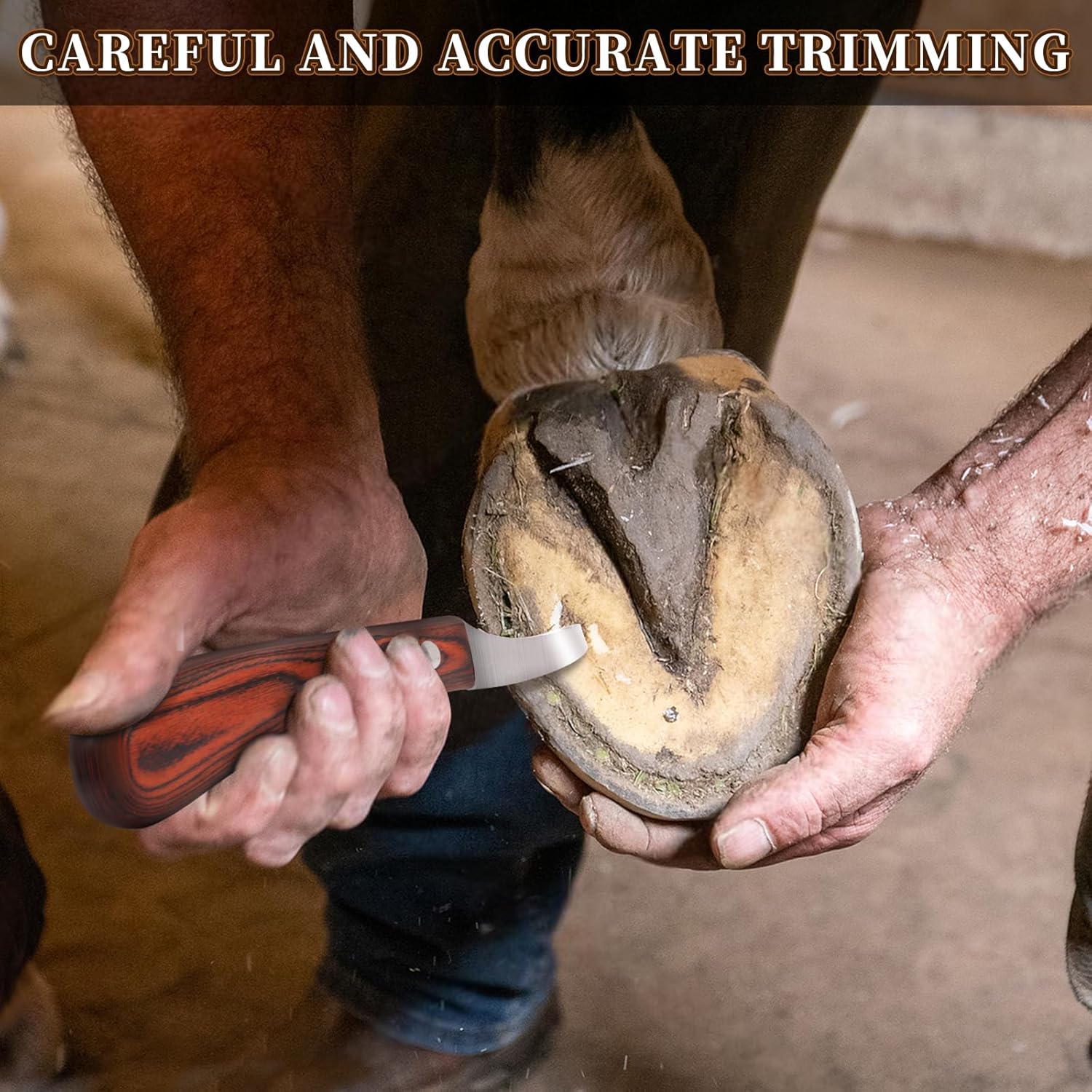 Hoof Knife with Sharpener Farrier Tool Kit for Horses