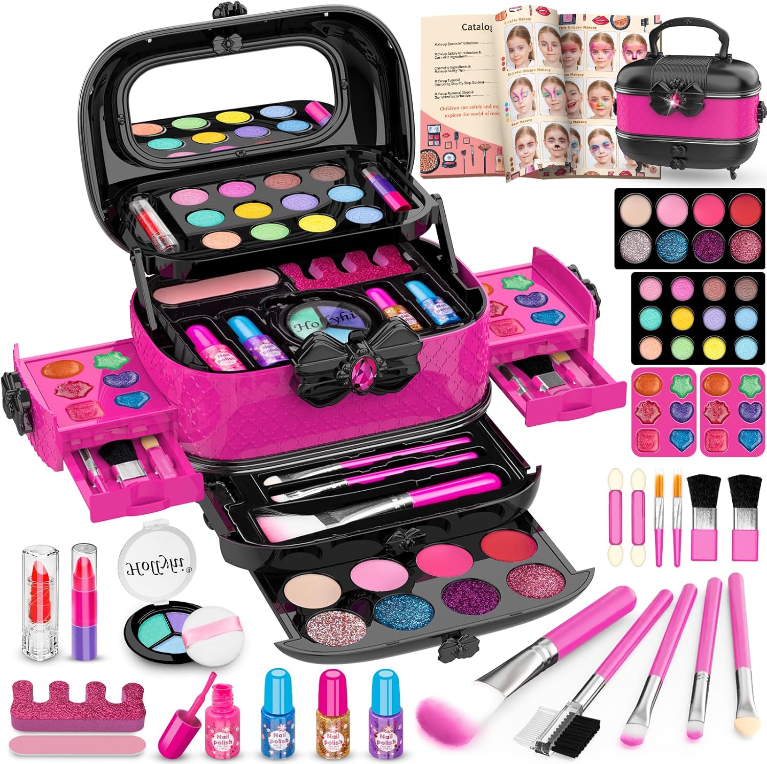 Hollyhi 58-Piece Kids Makeup Kit