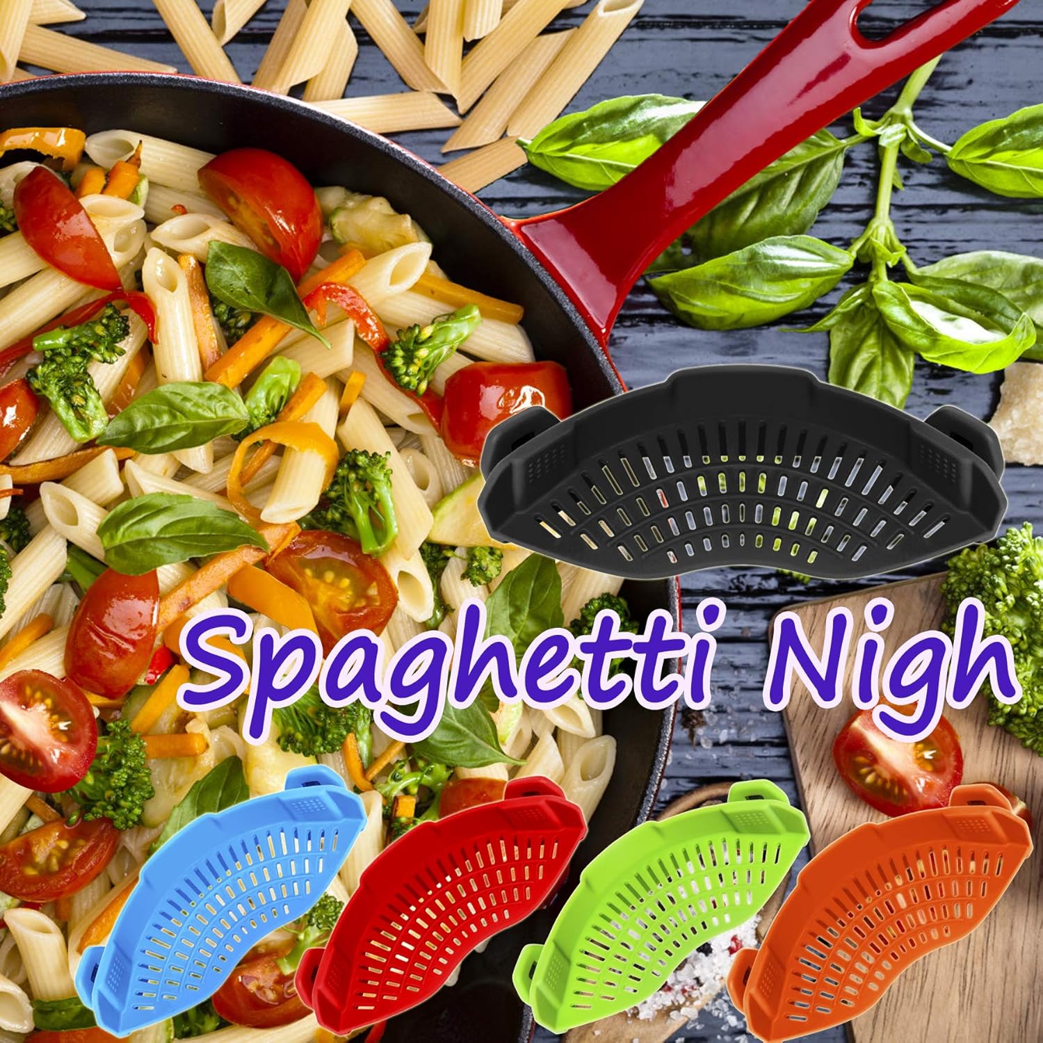 AUOON Clip On Strainer Silicone for All Pots and Pans