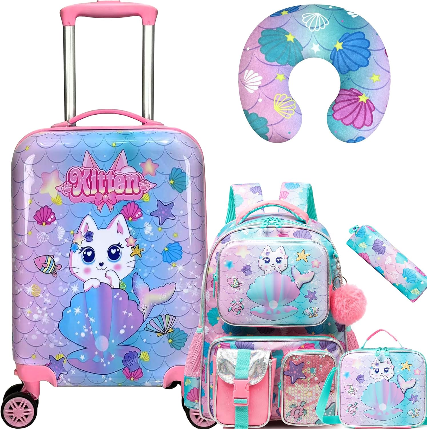 Kid’s Luggage Set 5 Piece Suitcase Set
