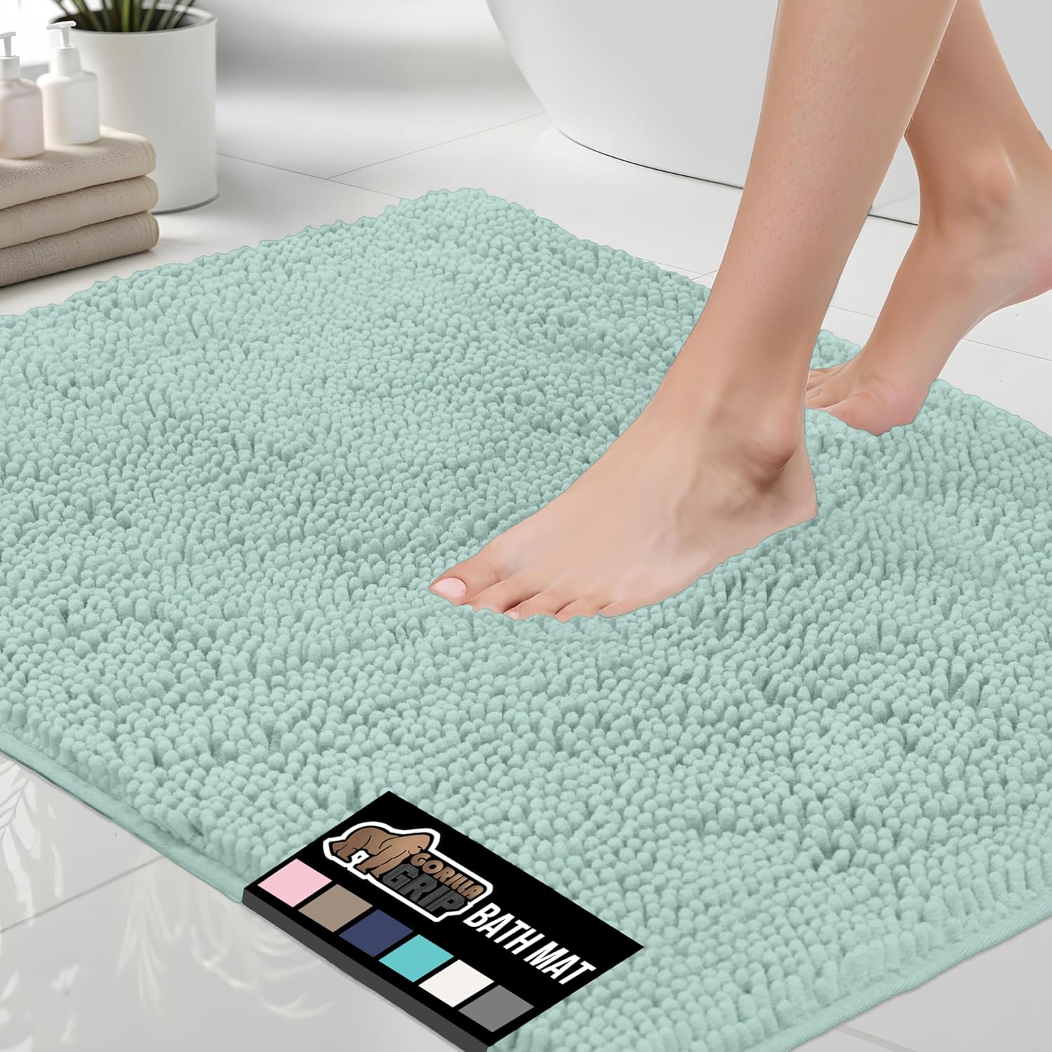 GORILLA GRIP Chenille Bath Rug