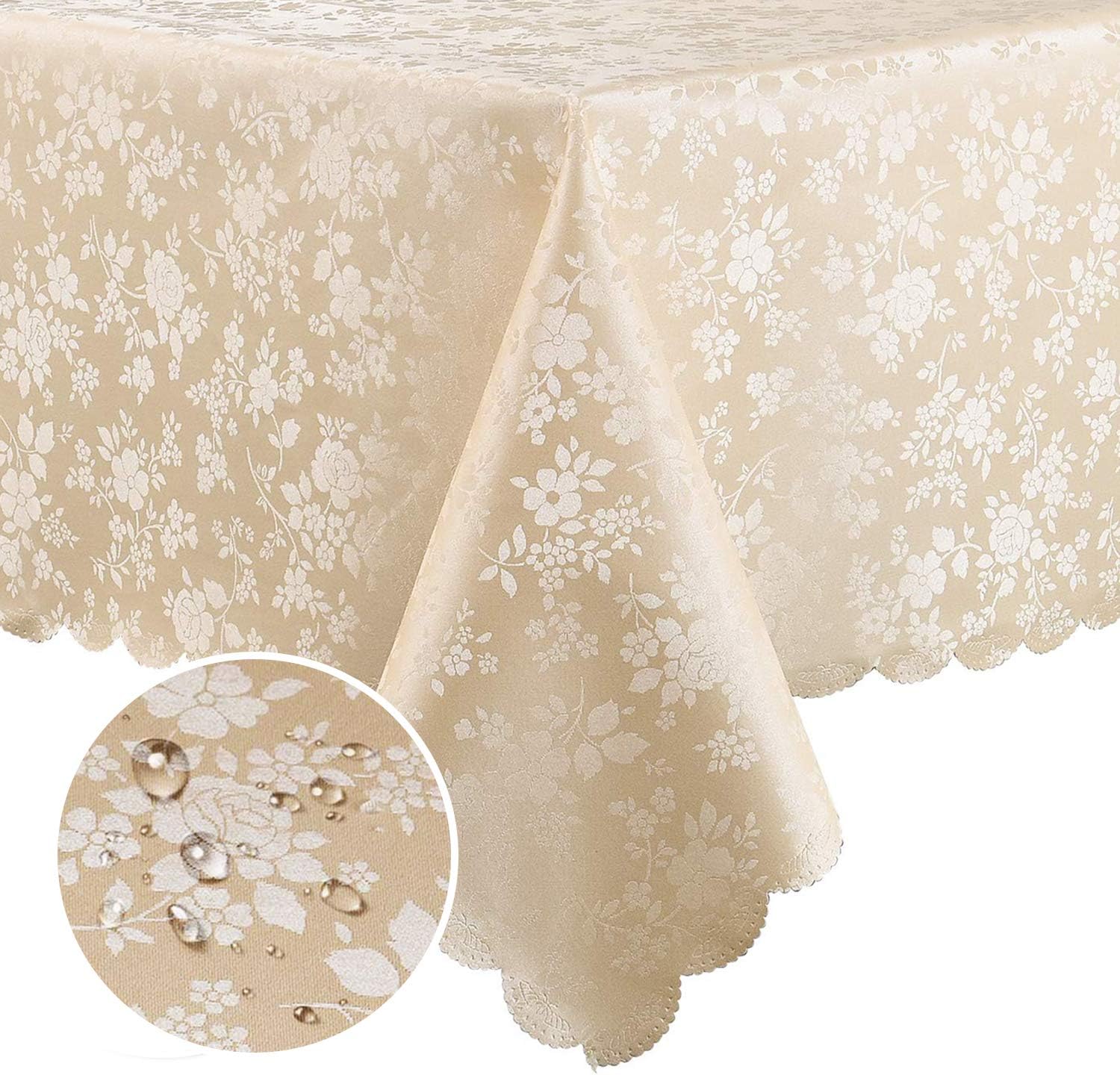 Smiry Rectangle Table Cloth Waterproof Heavy Duty