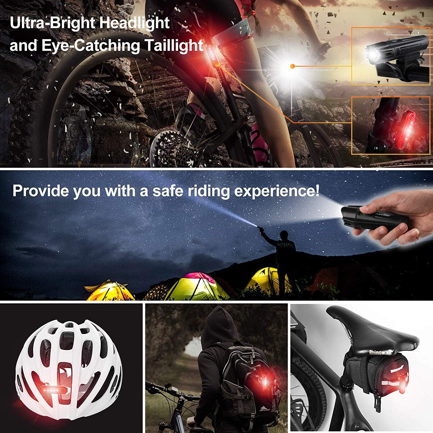Ascher Ultra Bright Bike Light
