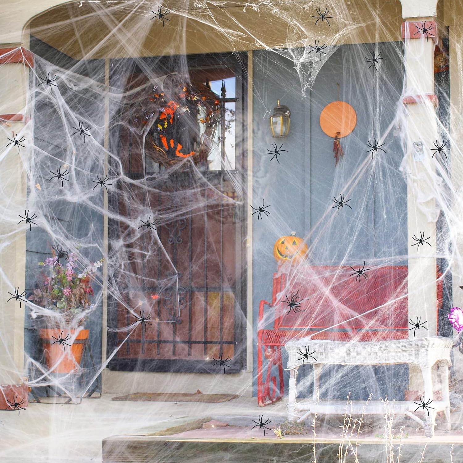 ZPISF 1400 sqft Halloween Spider Webs Decorations