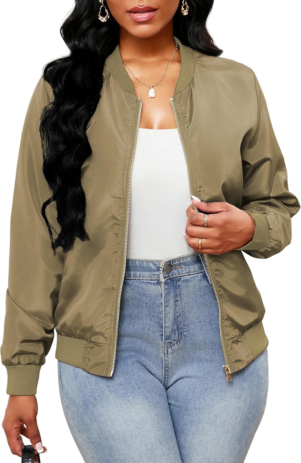 Women’s Lightweight Casual Bomber Jacket