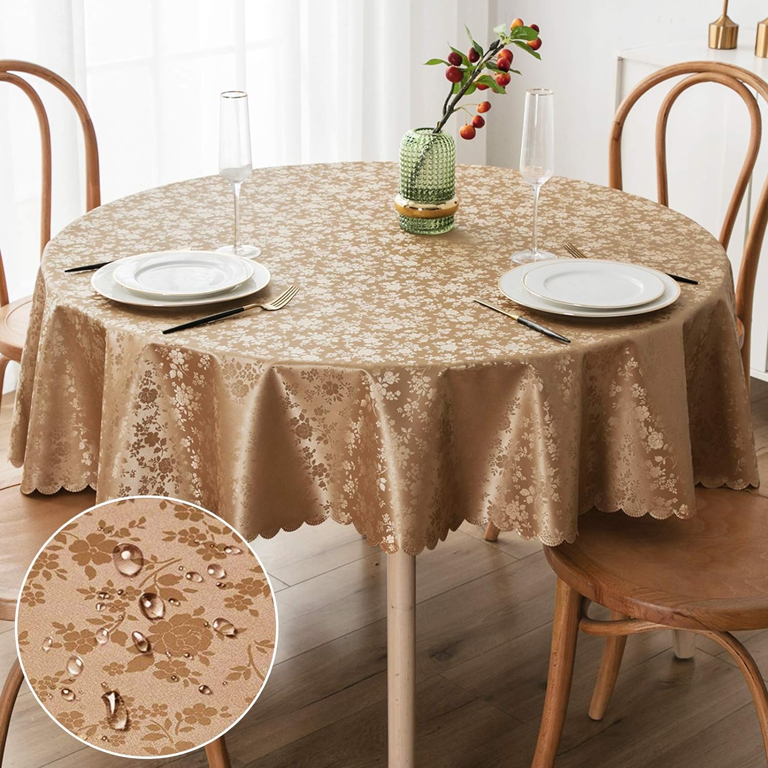 Smiry Rectangle Table Cloth Waterproof Heavy Duty