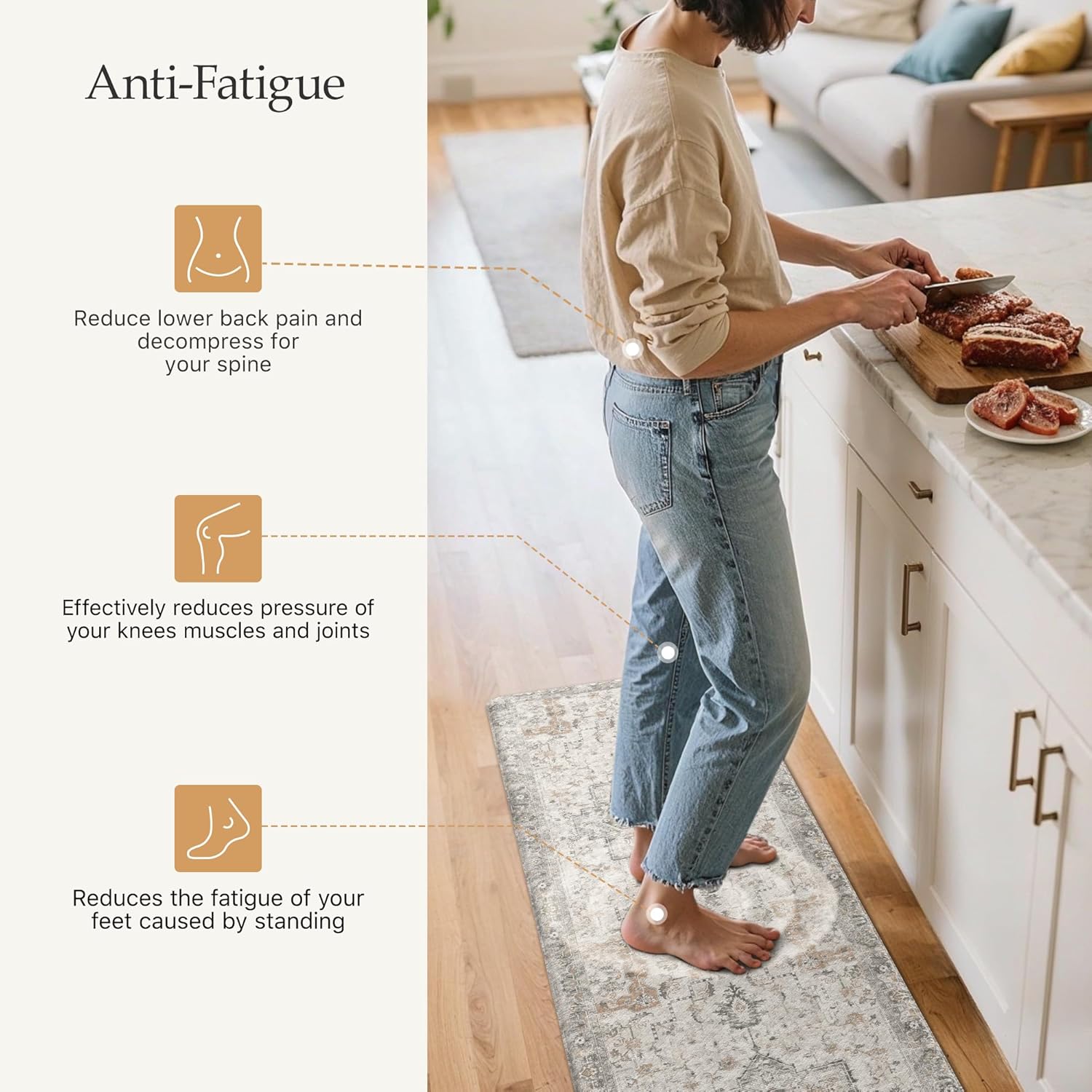 GENIMO Kitchen Mats for Floor 2PCs