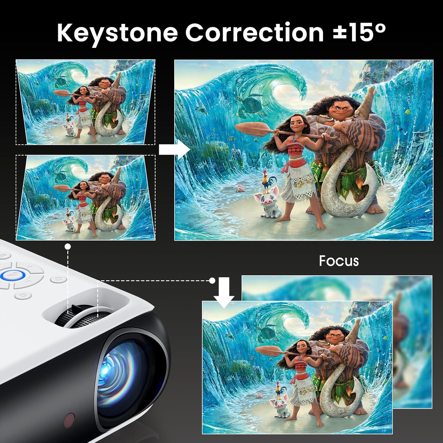 HAPPRUN 1080P Projector